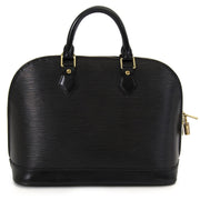 Louis Vuitton black epi leather pm alma bag now for sale at labellov vintage fashion webshop belgium
