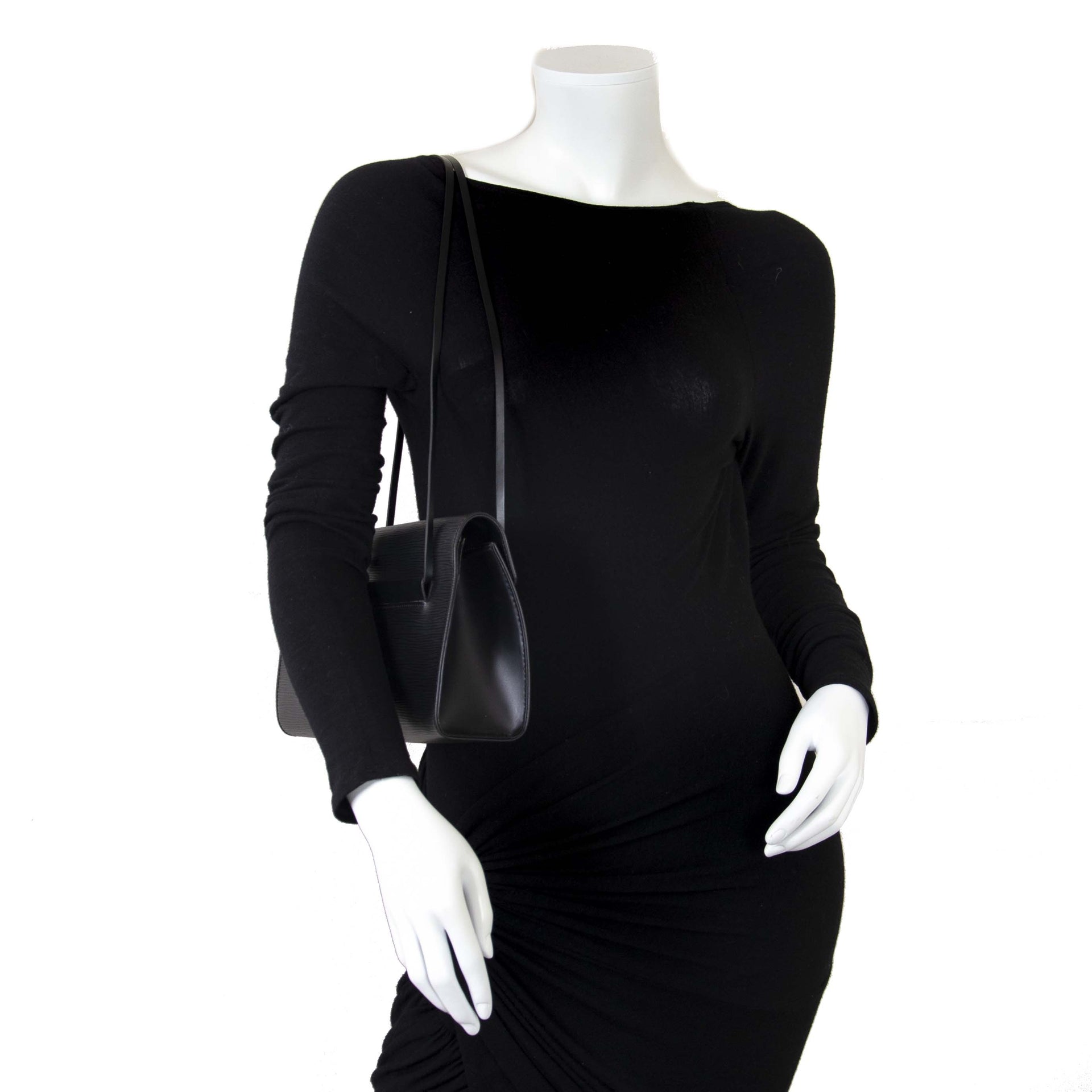 Louis Vuitton Epi Dinard Black Shoulder Bag now for sale at labellov vintage fashion webshop belgium