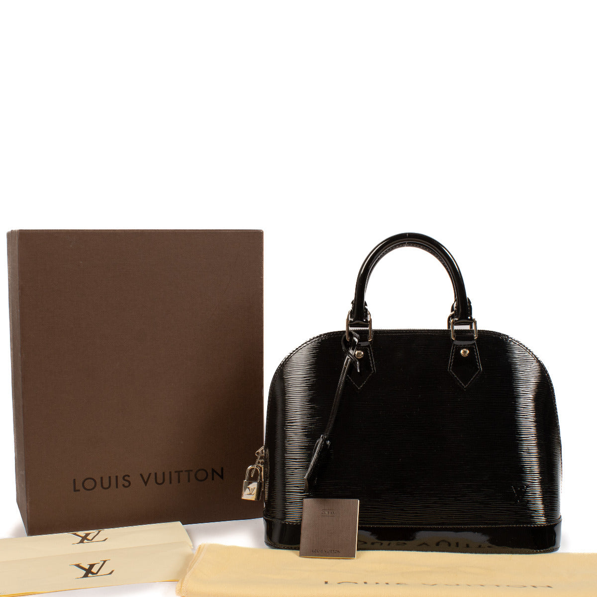 Louis Vuitton Alma PM Epi Noir Electrique Top Handle Bag