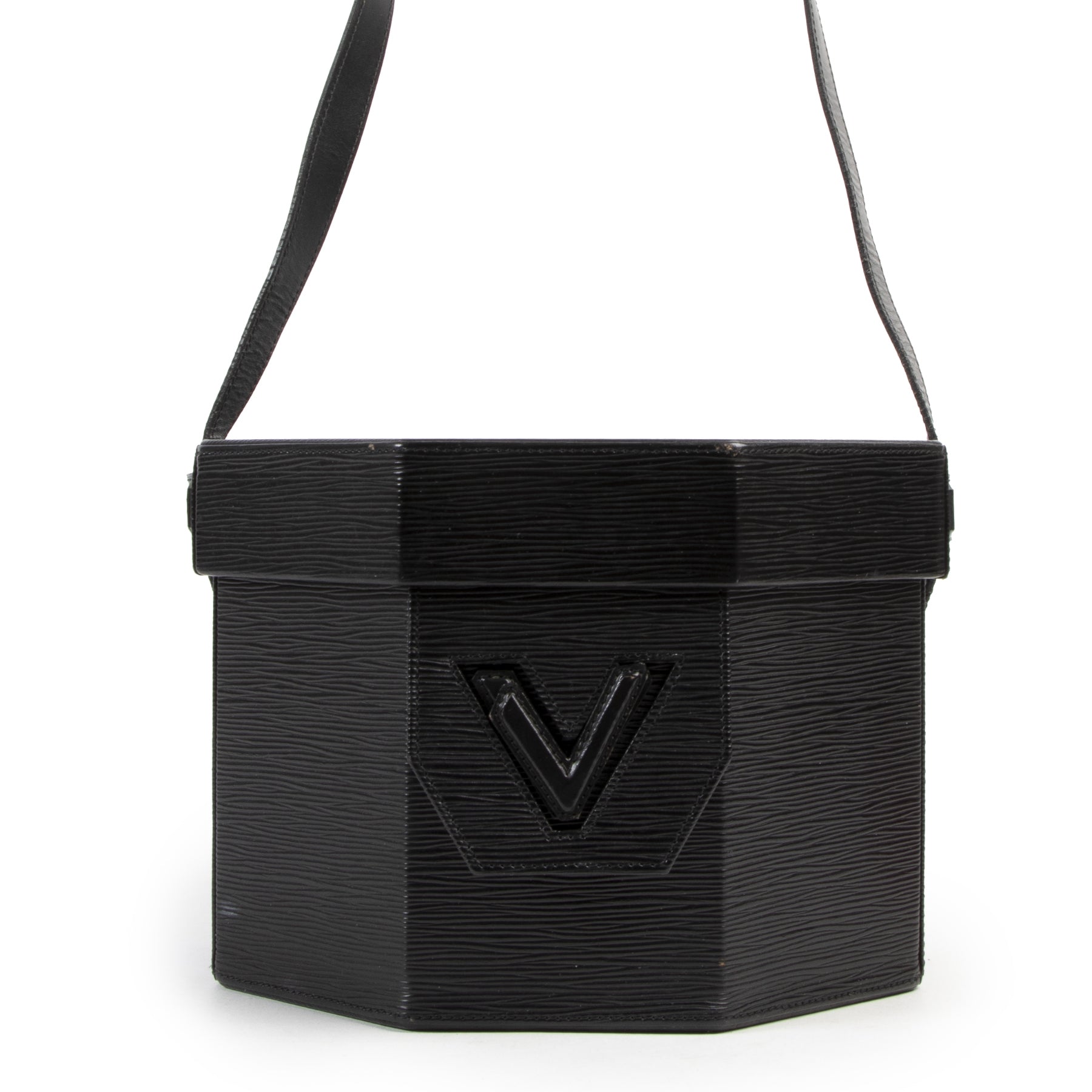 Louis Vuitton Black Epi Leather Octagon Bag