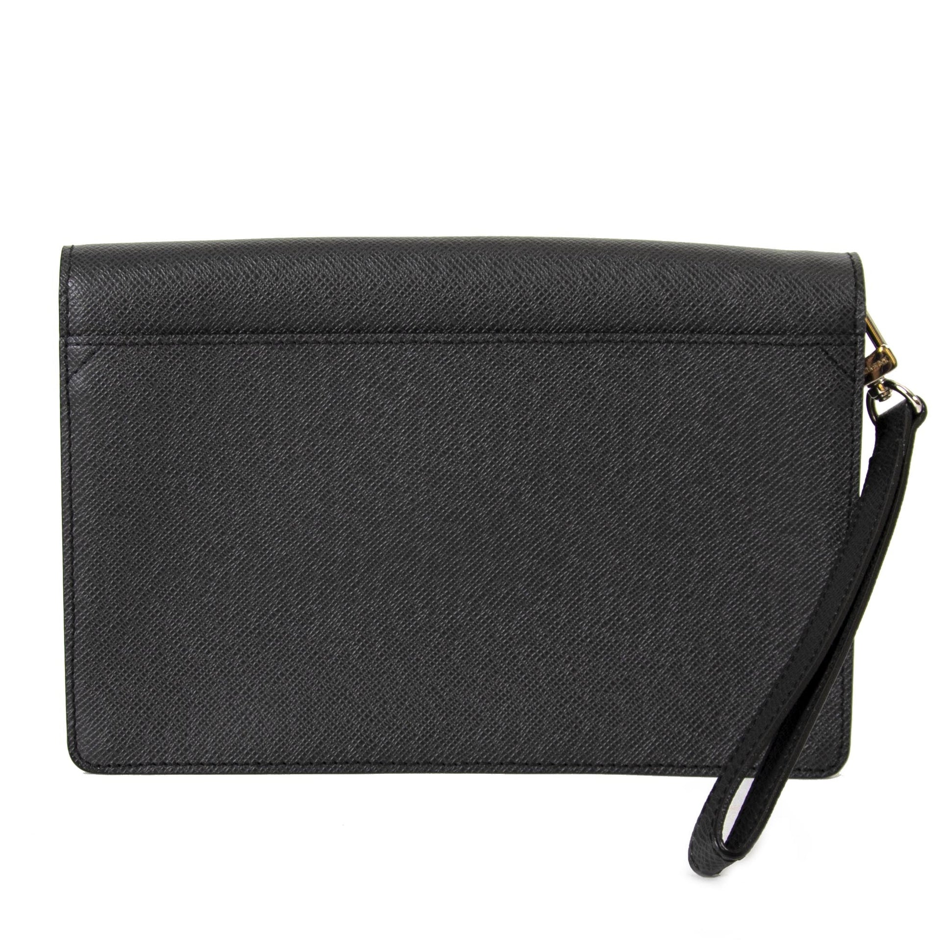 Louis Vuitton Black Neo Belaia Taiga Ardios Clutch