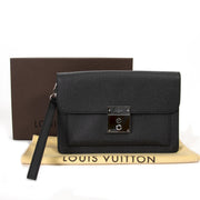 Louis Vuitton Black Neo Belaia Taiga Ardios Clutch