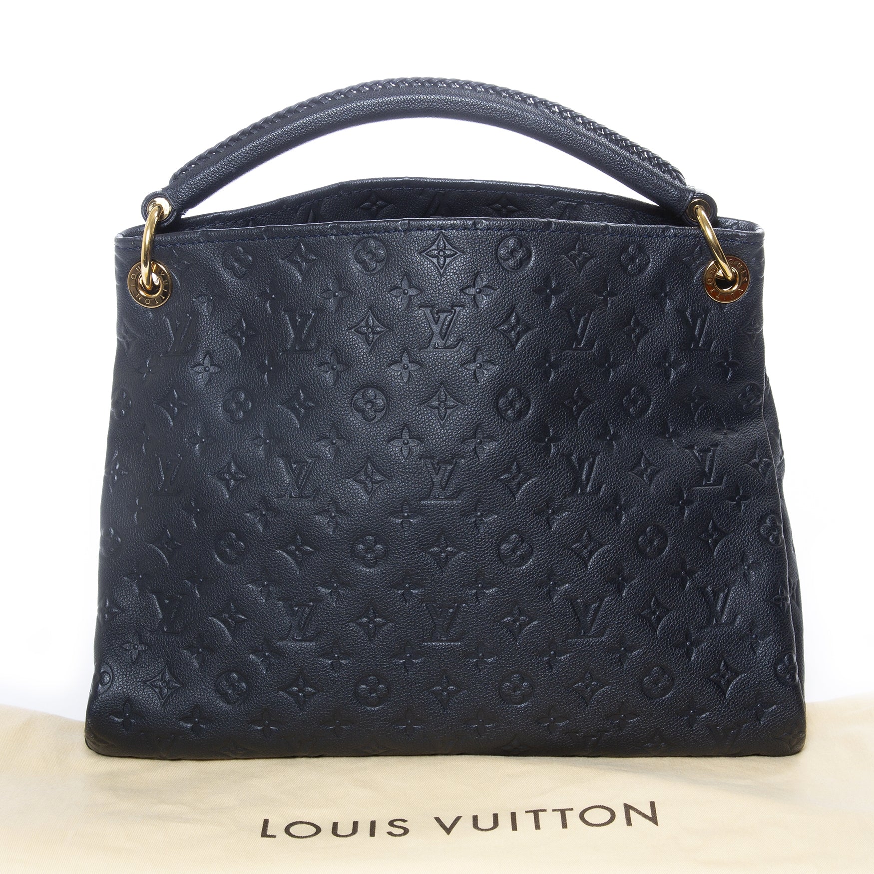 louis vuitton navy blue artsy mm bag now for sale at labellov vintage fashion webshop belgium