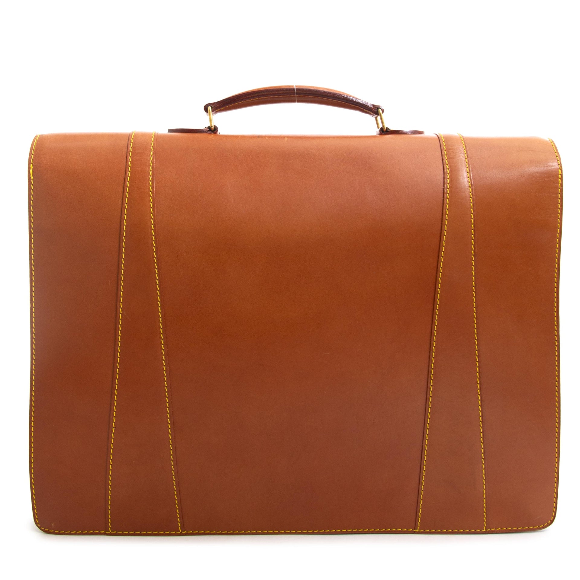 Louis Vuitton Vachetta Serviette aktetas nu te koop bij labellov vintage mode webshop belgië
