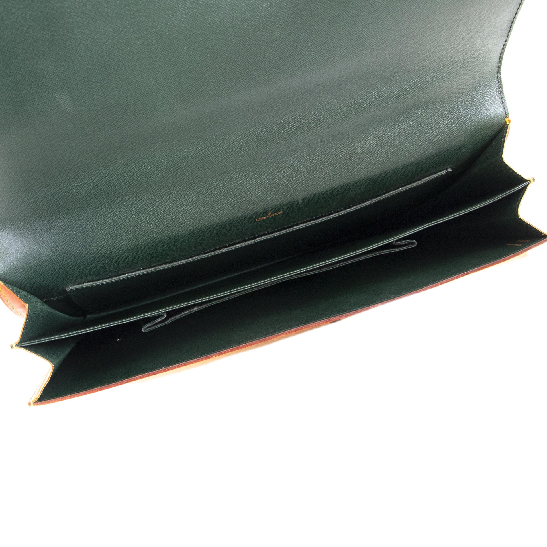 Louis Vuitton Vachetta Leather Serviette Briefcase now for sale at labellov vintage fashion webshop belgium