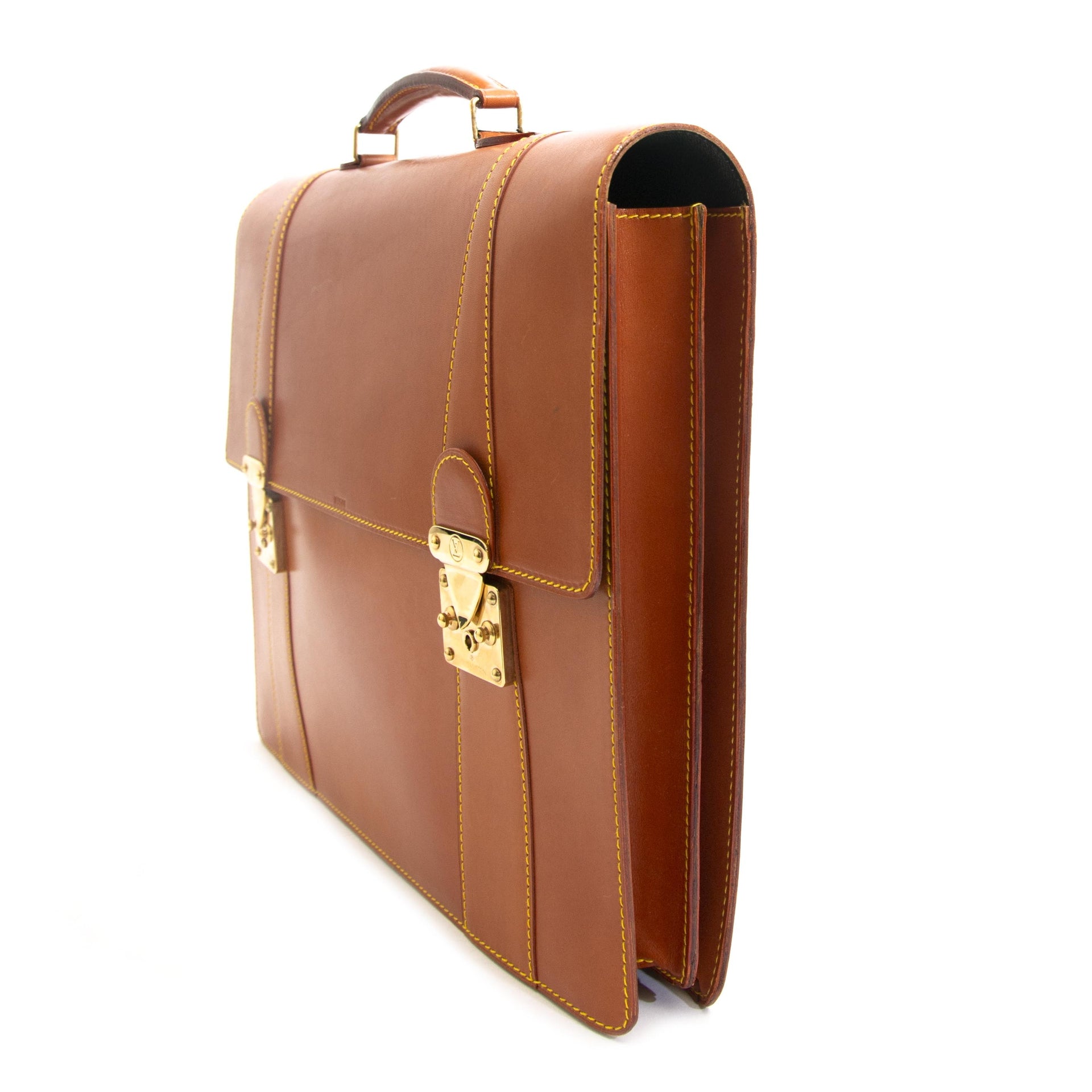 Louis Vuitton Vachetta Serviette aktetas nu te koop bij labellov vintage mode webshop belgië