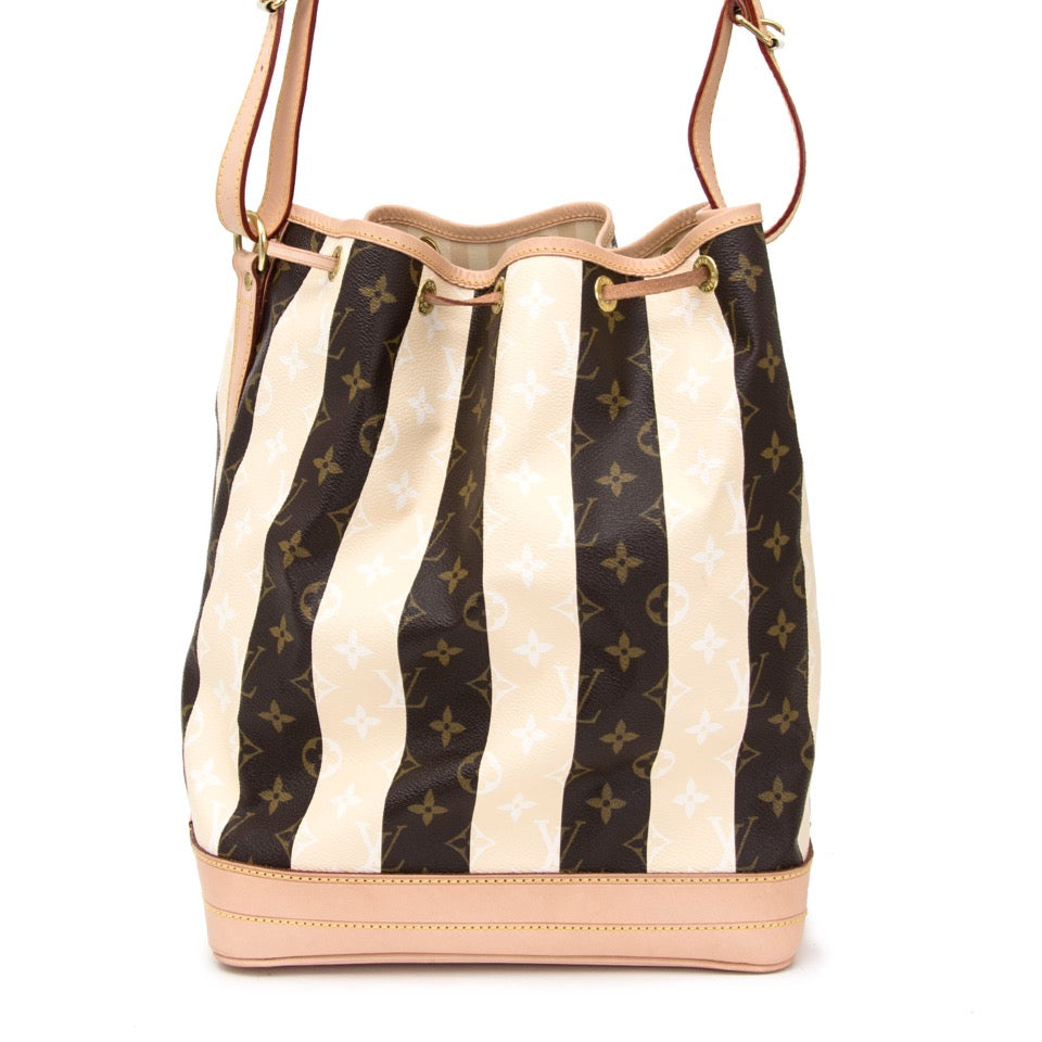 Buy Louis Vuitton Monogram Rayures Noé Bag at the right price at LabelLOV vintage webshop. Luxe, vintage, fashion. Safe and secure online shopping. Antwerp, Belgium.