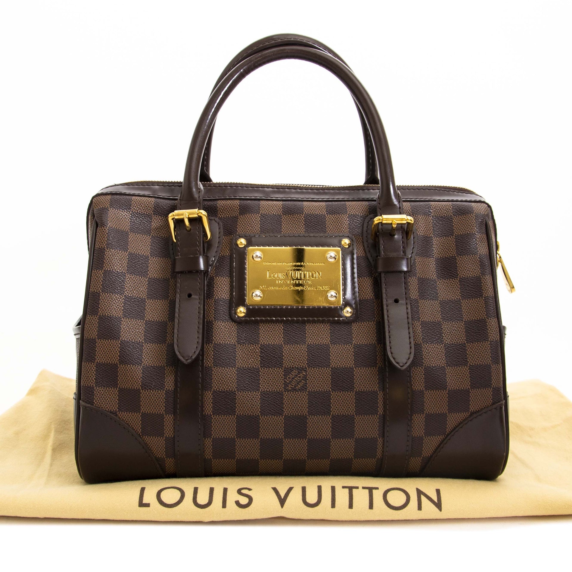 Louis Vuitton Damier Ebene Berkeley tas nu te koop bij labellov vintage mode webshop belgië aan de laagste prijs