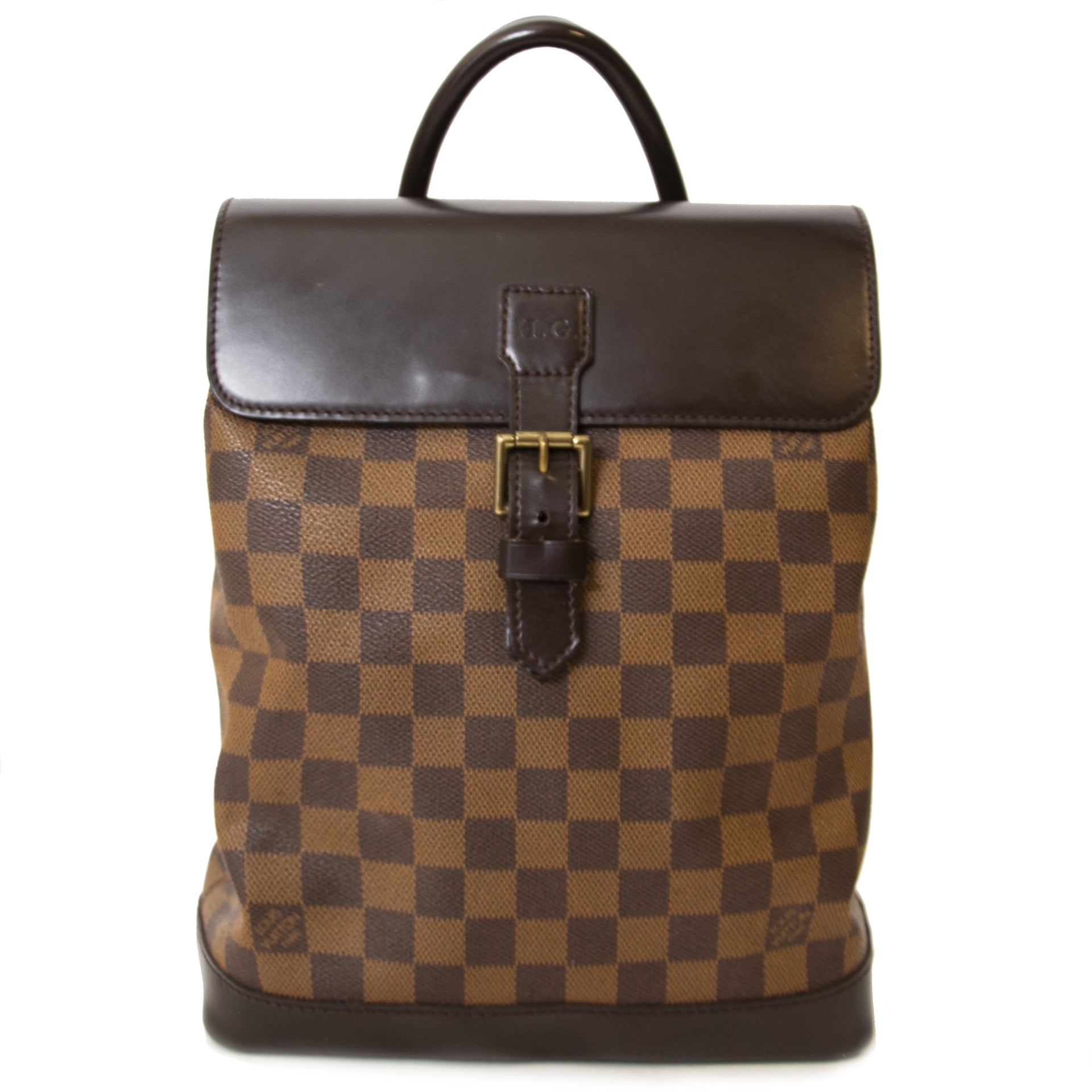 We buy and sell your authentic Louis Vuitton Damier Ebene Soho Backpack