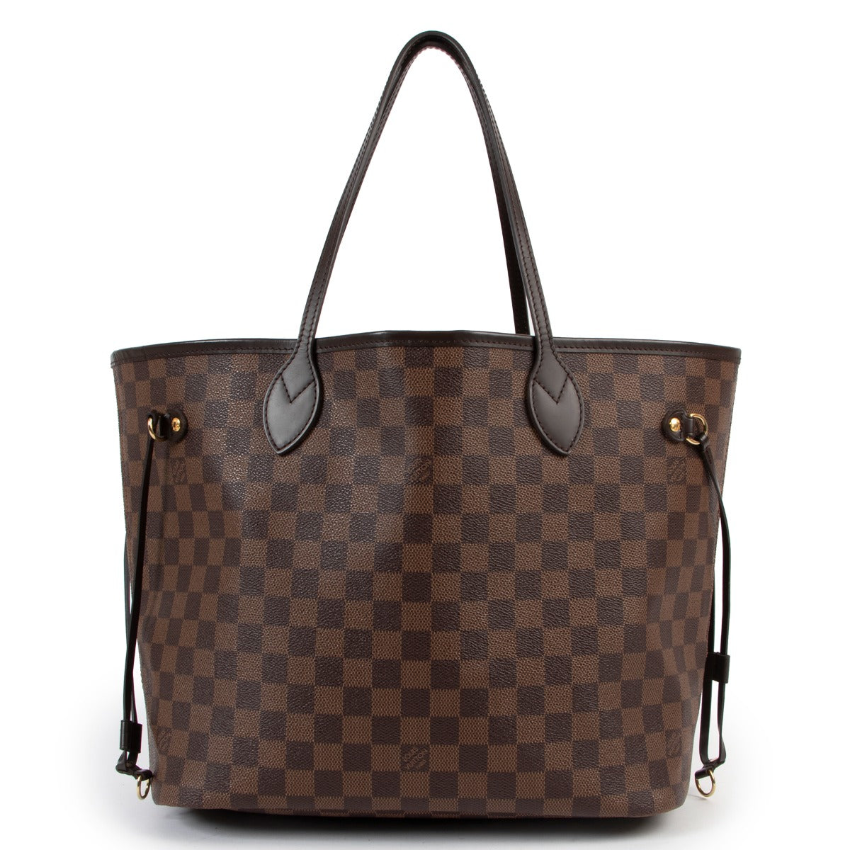 Louis Vuitton Damier Ebene Canvas Neverfull MM Shoulder Bag Buy this gorgeous bag here safely!