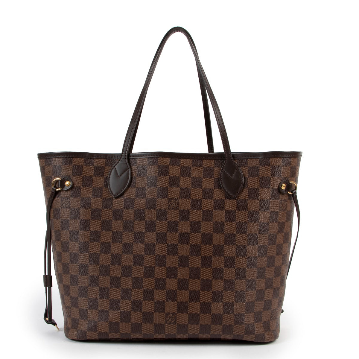 Louis Vuitton Damier Ebene Canvas Neverfull MM Shoulder Bag Buy this gorgeous bag here safely!