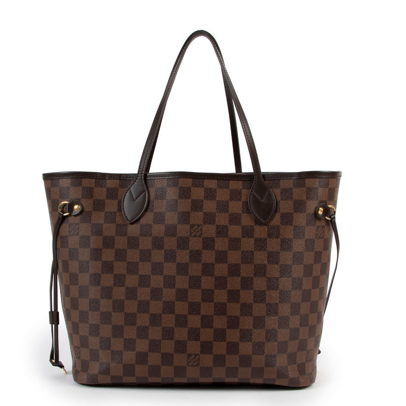 Louis Vuitton Damier Ebene Canvas Neverfull MM Shoulder Bag Buy this gorgeous bag here safely!