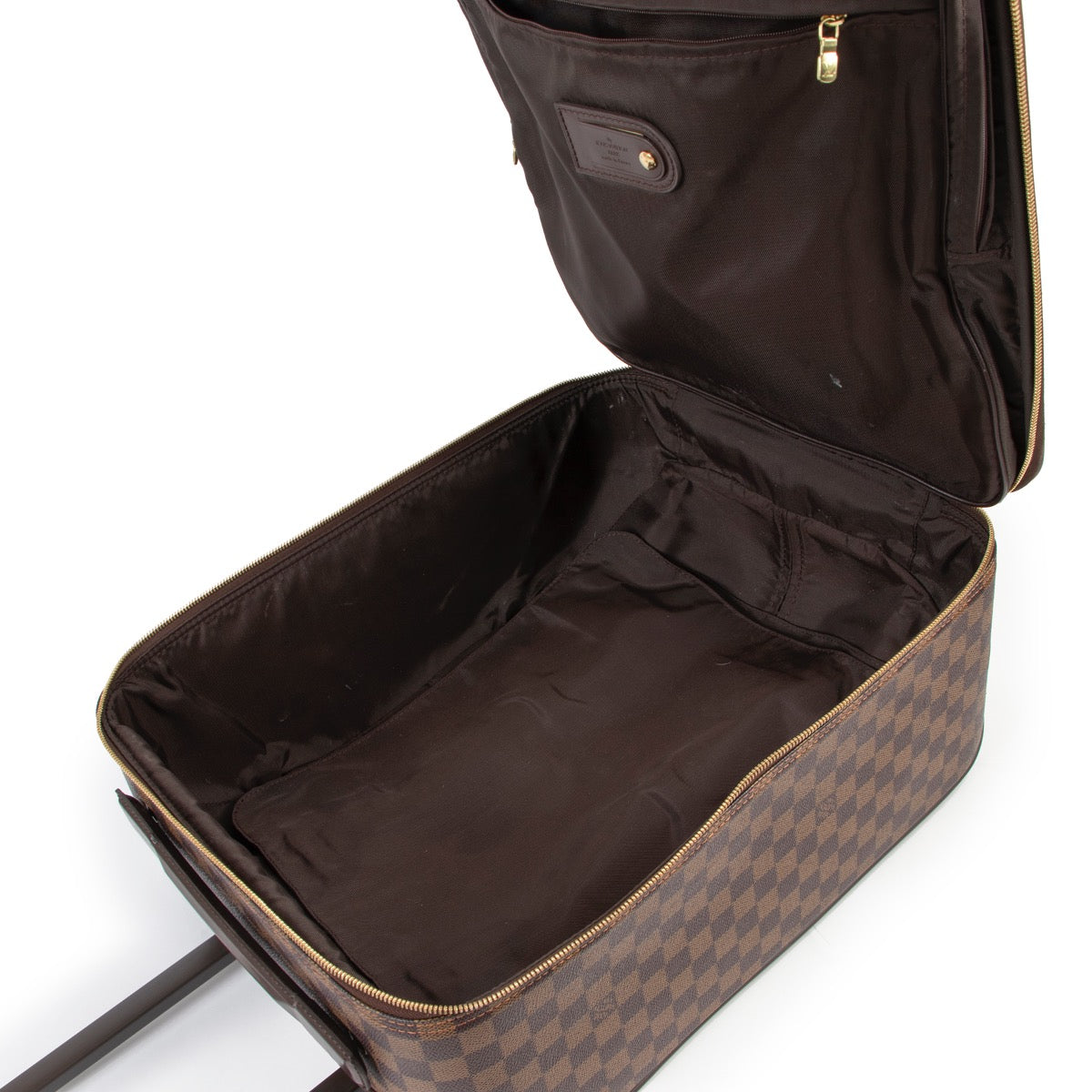 Buy an authentic pair of second hand Louis Vuitton Damier Ebène Pegase 45 Rolling Luggage at Labellov
