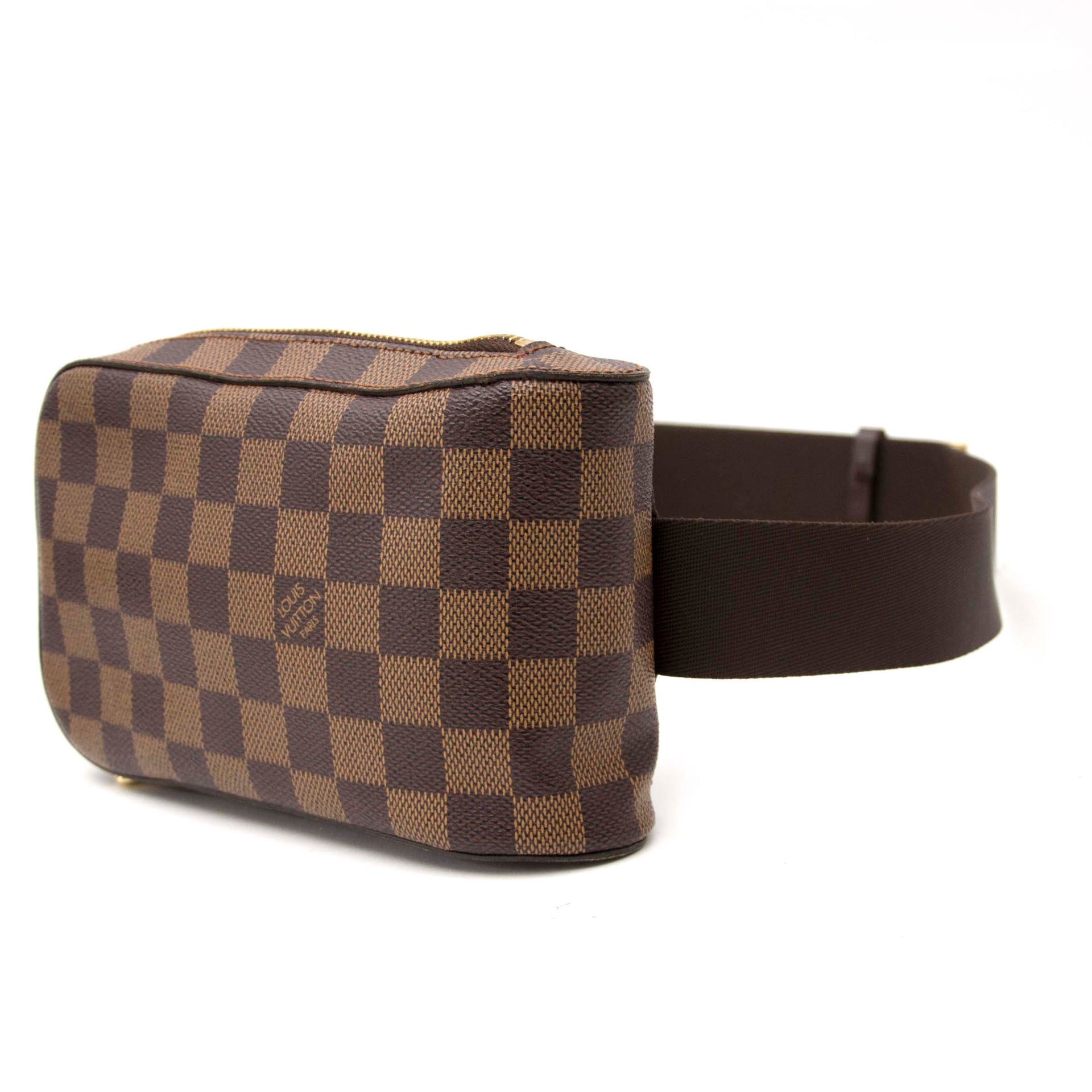 zoek jij een tweedehands Louis Vuitton Géronimos Ebene Damier Canvas met factuur net als nieuw