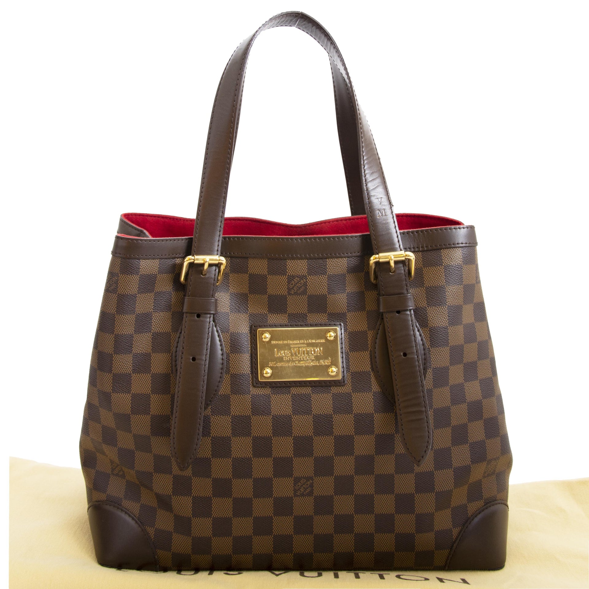 Louis Vuitton damier ebene hampstead mm tas nu te koop bij labellov vintage mode webshop belgië
