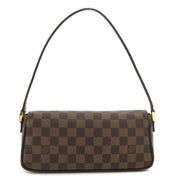 shop safe online secondhand Louis Vuitton Damier Ebene Recoleta Shoulder Bag