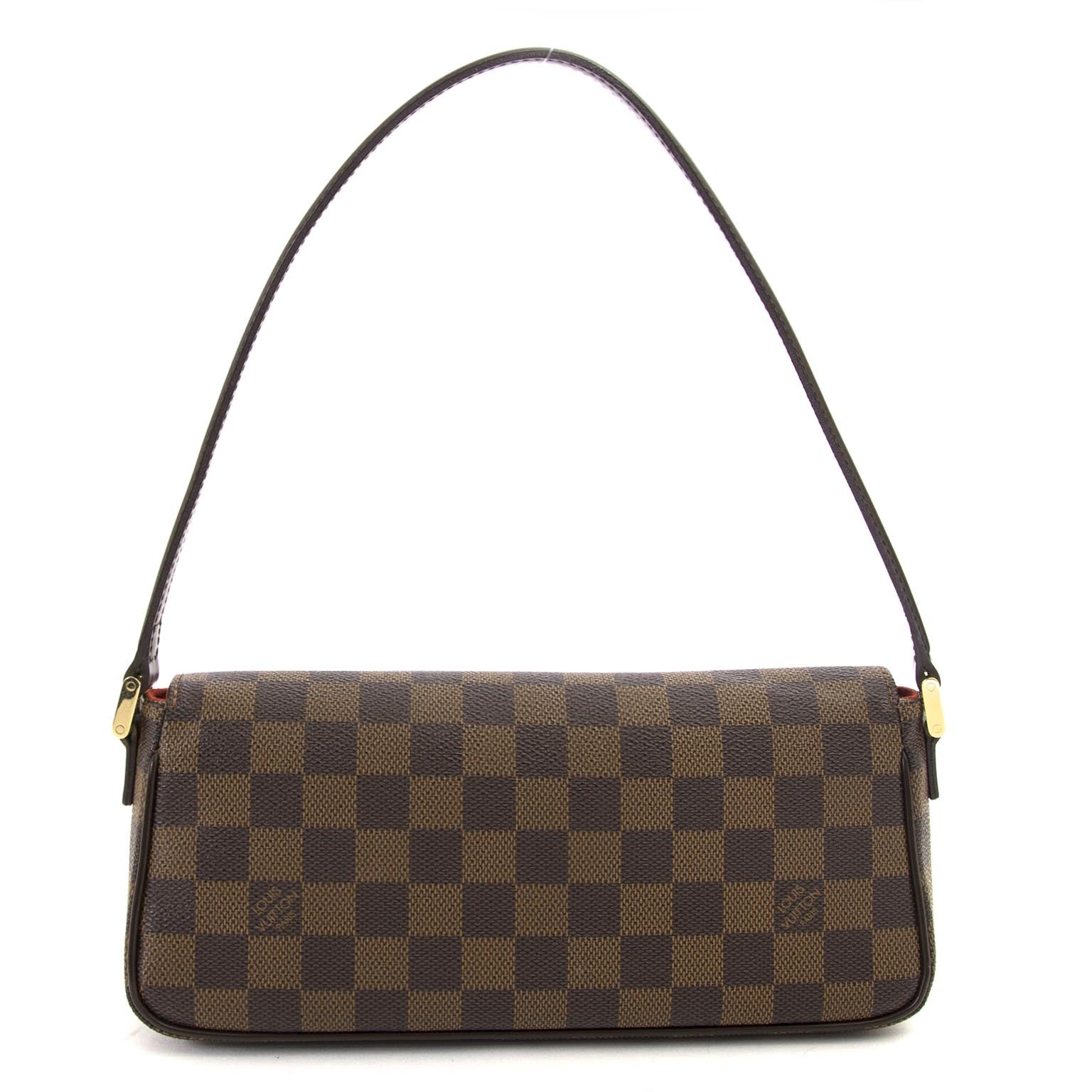 shop safe online secondhand Louis Vuitton Damier Ebene Recoleta Shoulder Bag