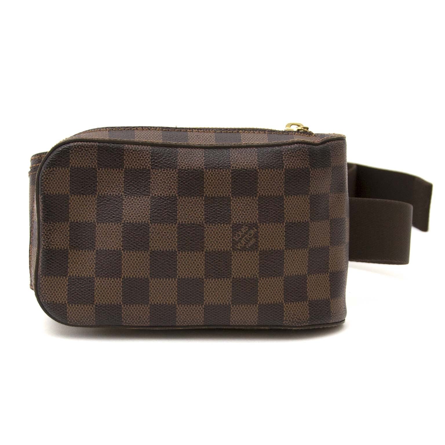 louis vuitton damier ebene 'geronimos' bag now for sale at labellov vintage fashion webshop belgium