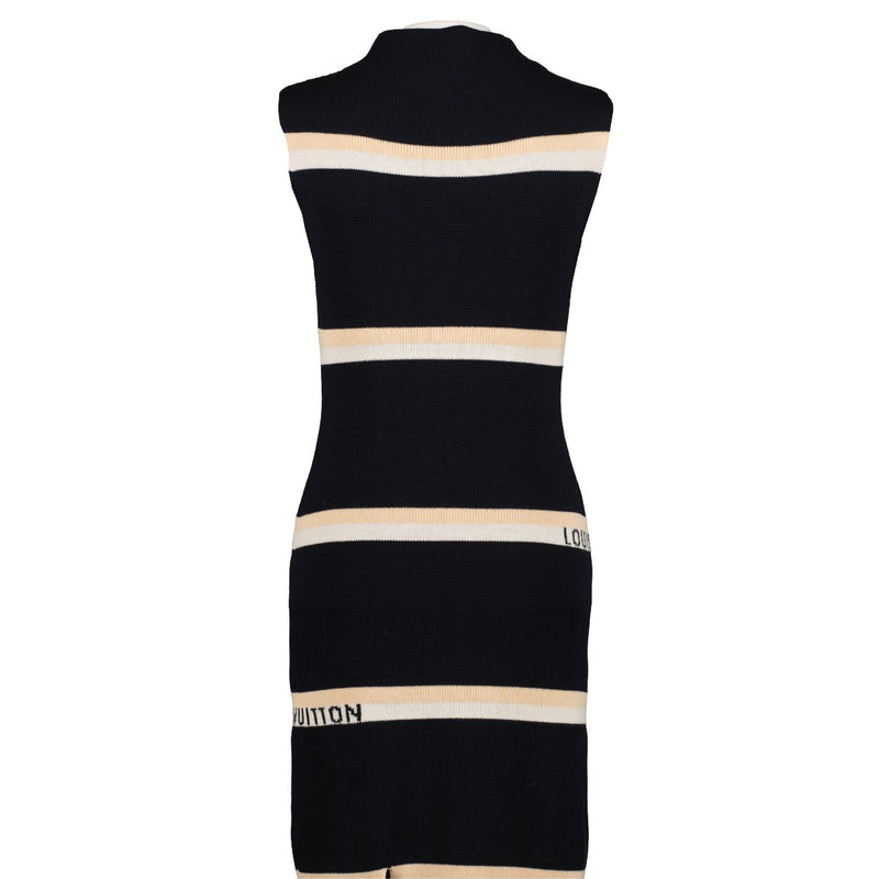 Louis Vuitton Blue Knitted Striped Dress