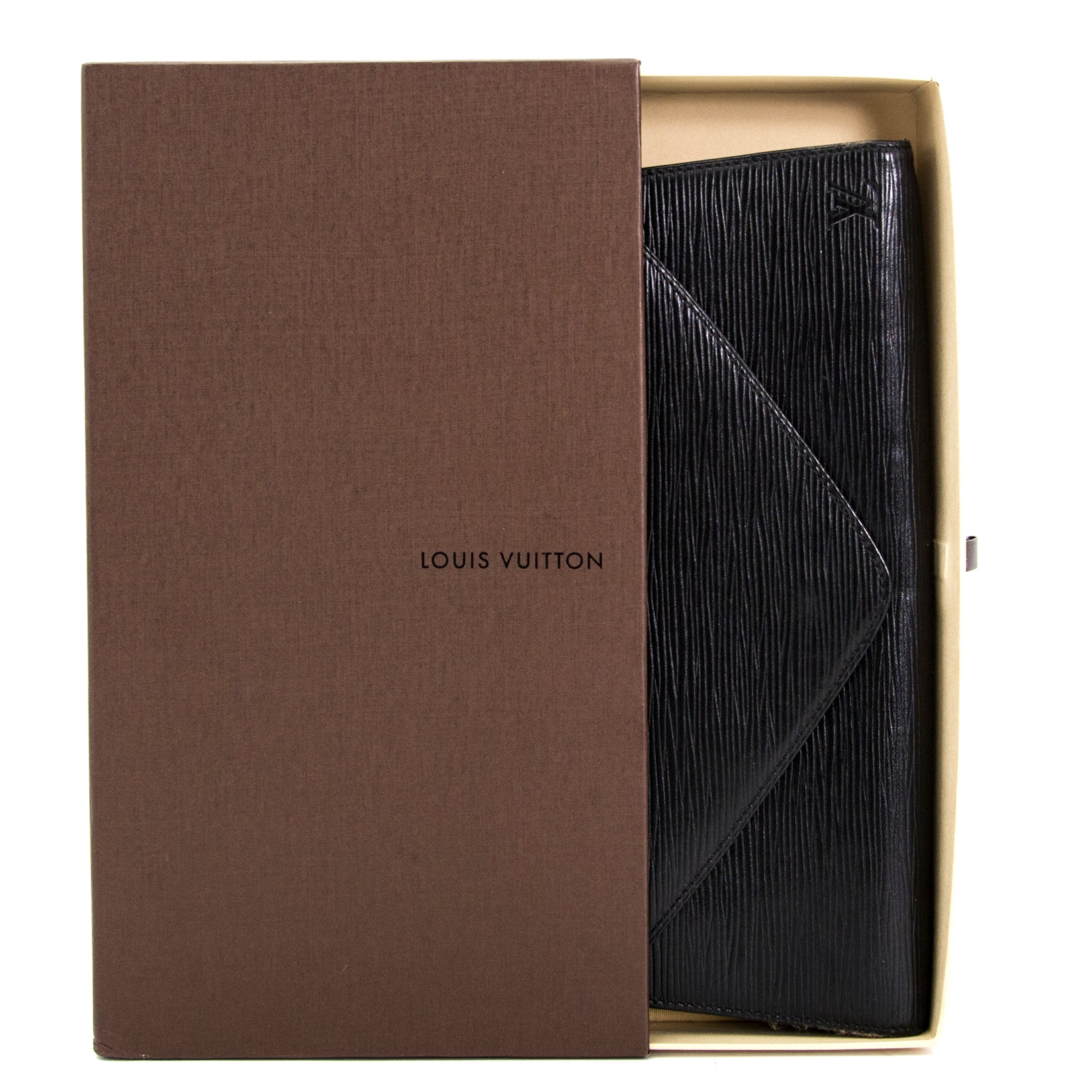 koop veilig online aan de beste prijs Louis Vuitton Black Epi Art Deco Clutch