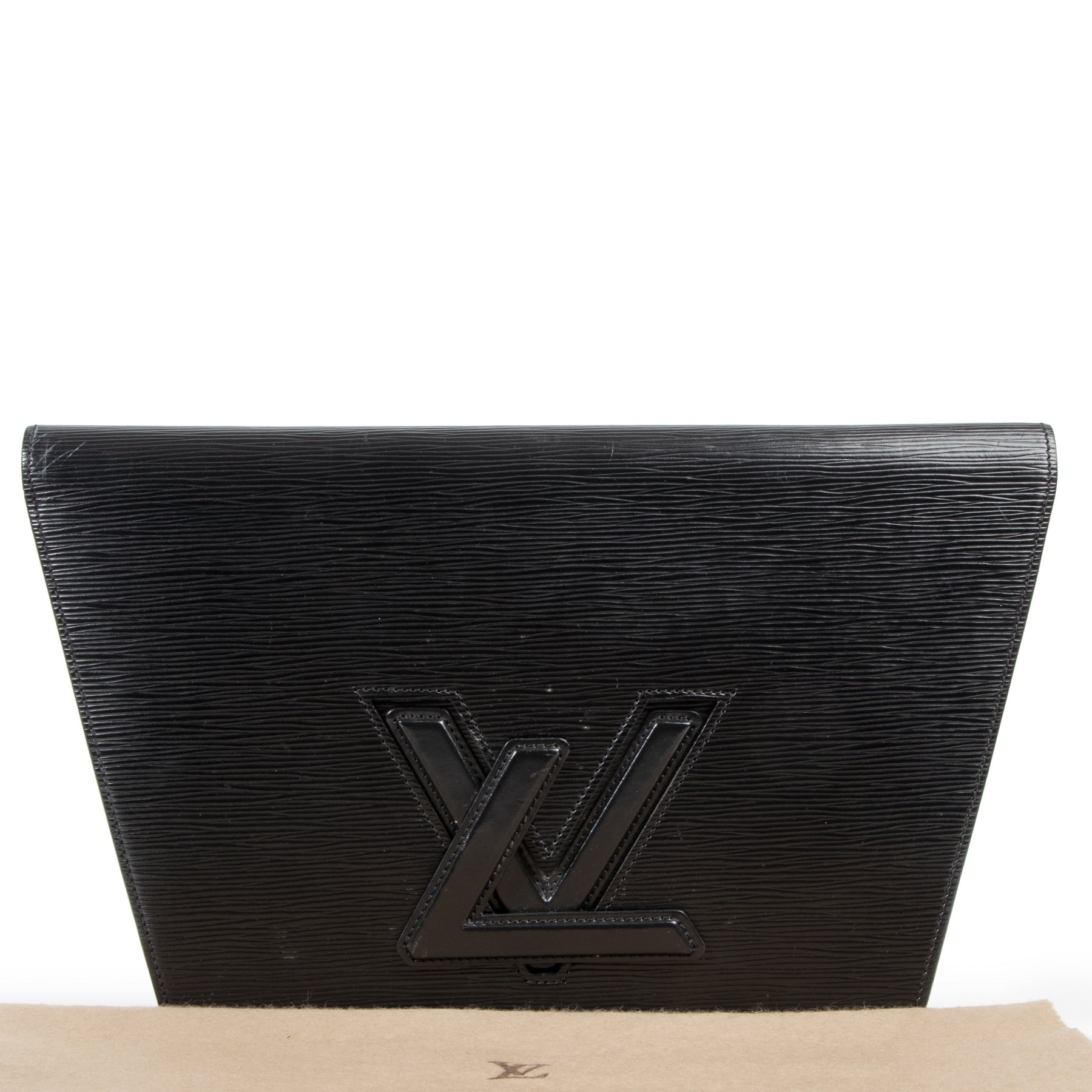 Louis Vuitton Black Trapeze Epi Leather Clutch