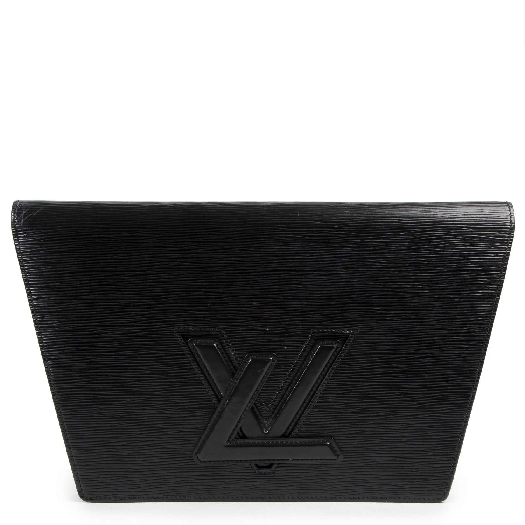 Louis Vuitton Black Trapeze Epi Leather Clutch