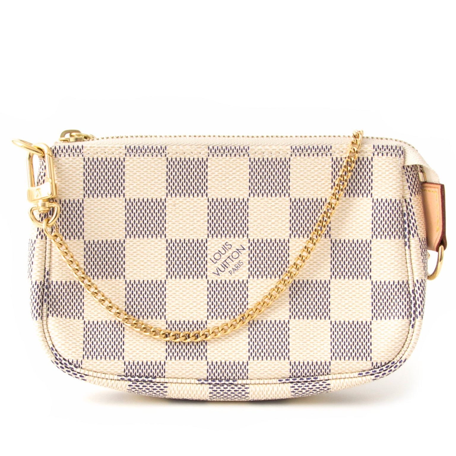 shop safe online at the best price like new Louis Vuitton Mini Pochette Damier Azur like new online webshop labellov.com