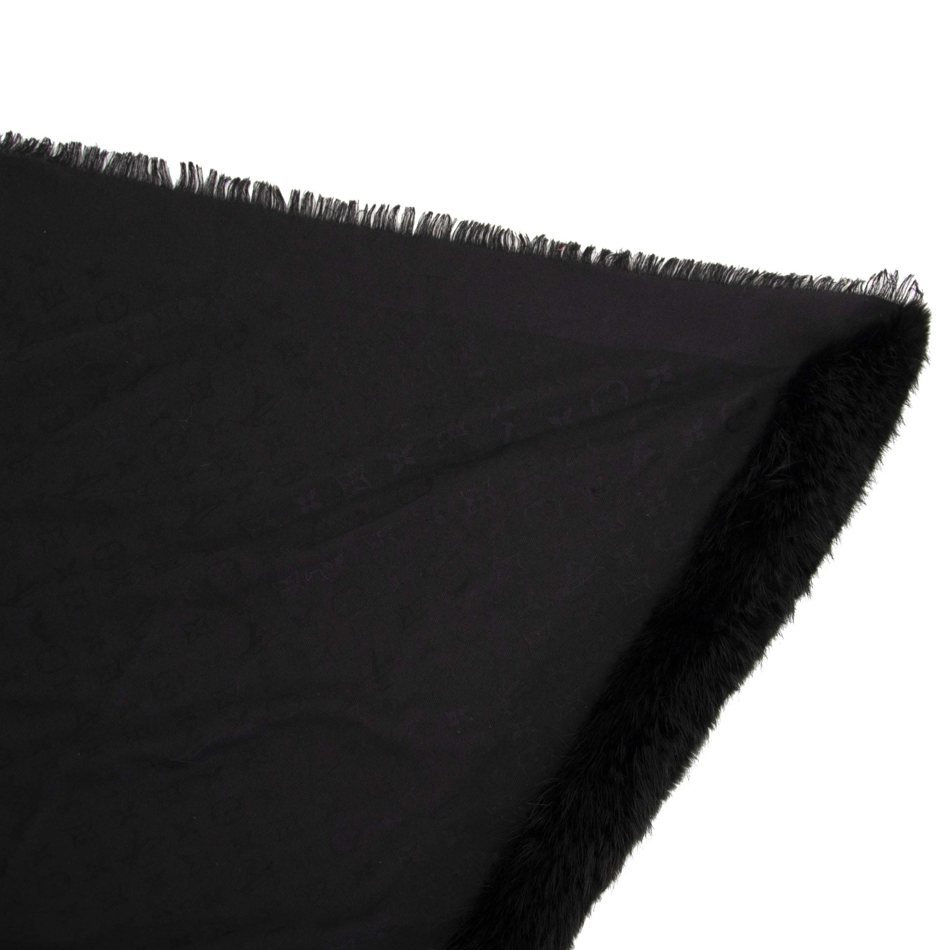 Louis Vuitton Monogram V Fur Shawl luxury vintage store in Antwerp Belgium