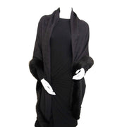 Louis Vuitton Monogram V Fur Shawl for sale online at labellov secondhand designer vintage webstore