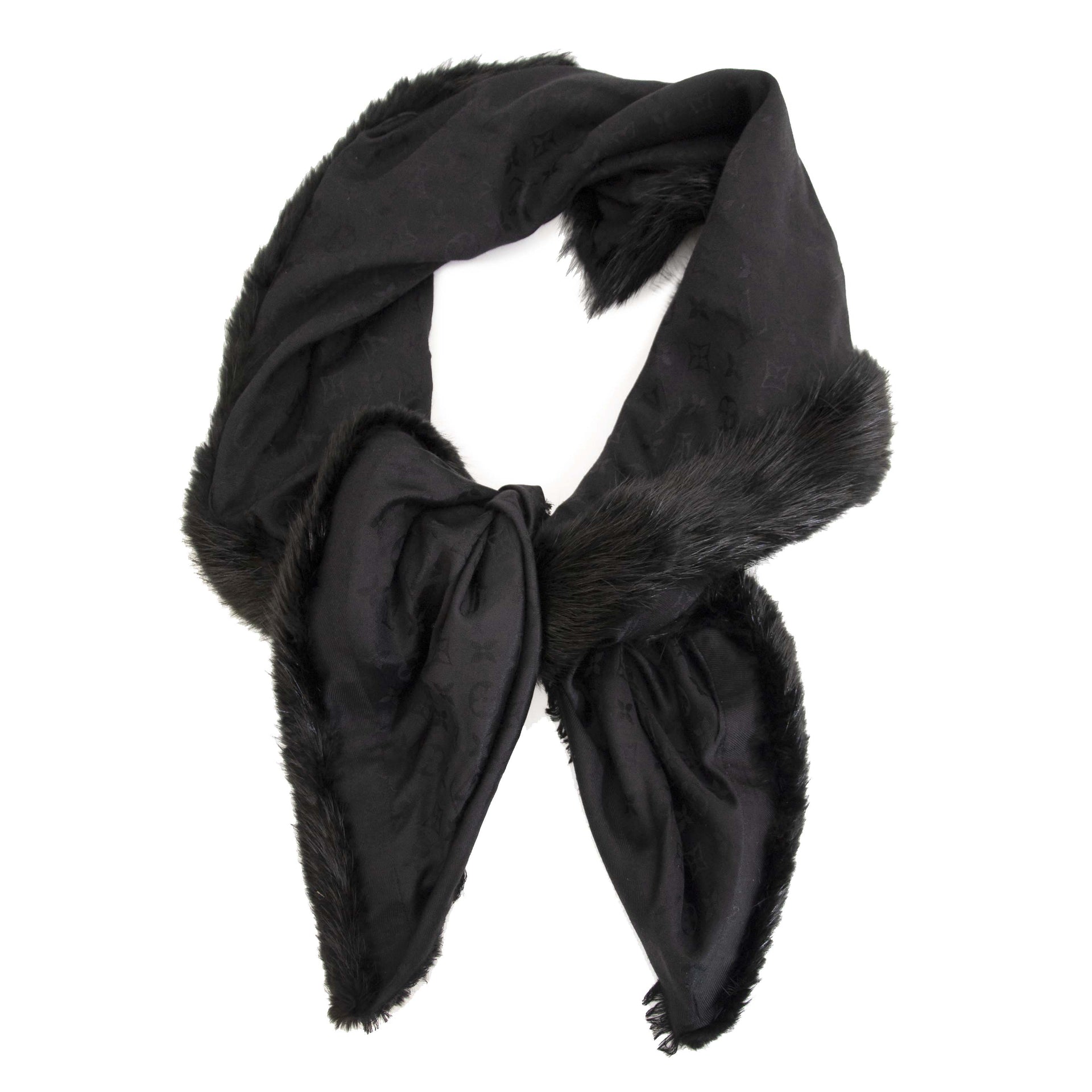 Louis Vuitton Monogram V Fur Shawl online available for the best price. Shop & Sell.