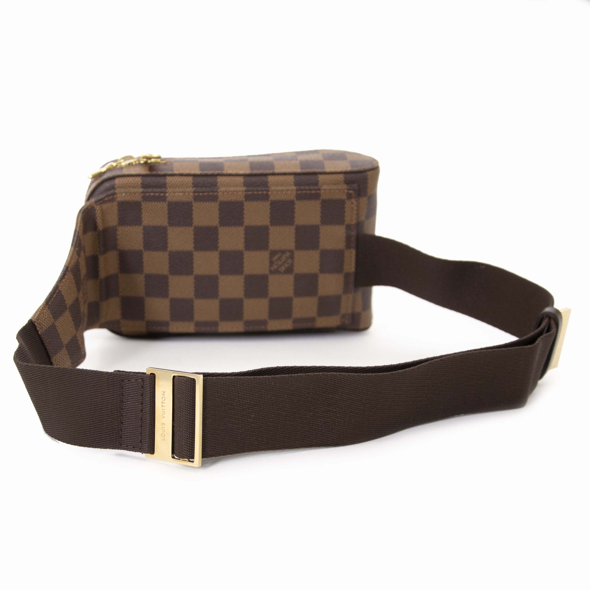 Louis Vuitton Geronimos Damier Ebene Cross Body Belt Bag for sale online at Labellov secondhand luxury in Antwerp