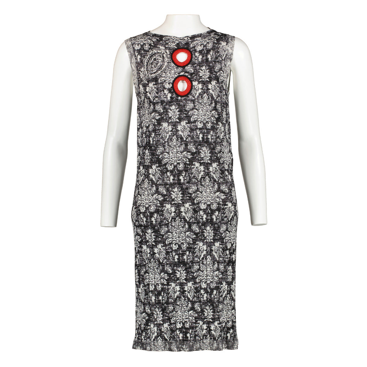 Louis Vuitton Resort 2015 Cut-out Glitter Lamé Wool Dress - Size M