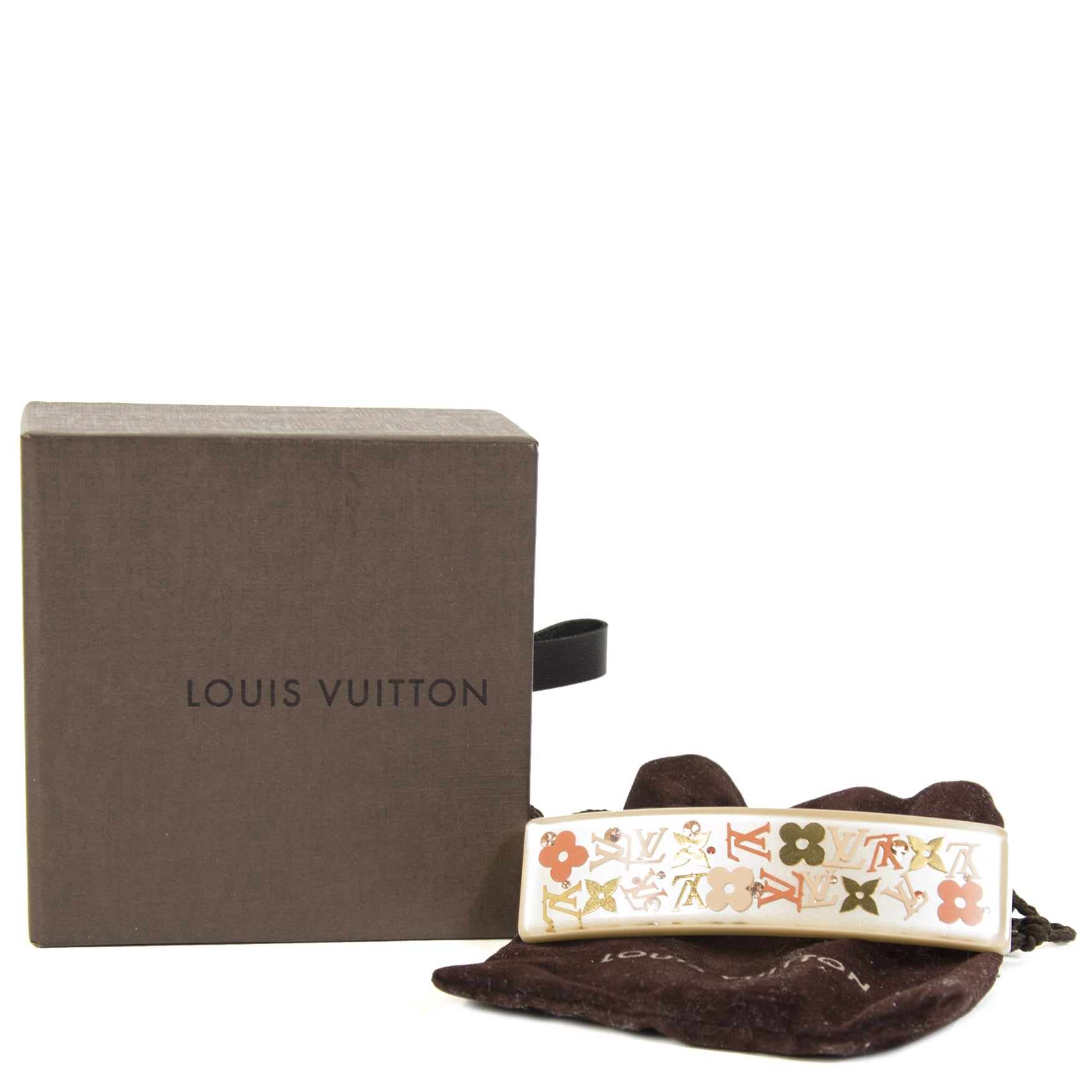 Louis Vuitton Beige Monogram Hairclip