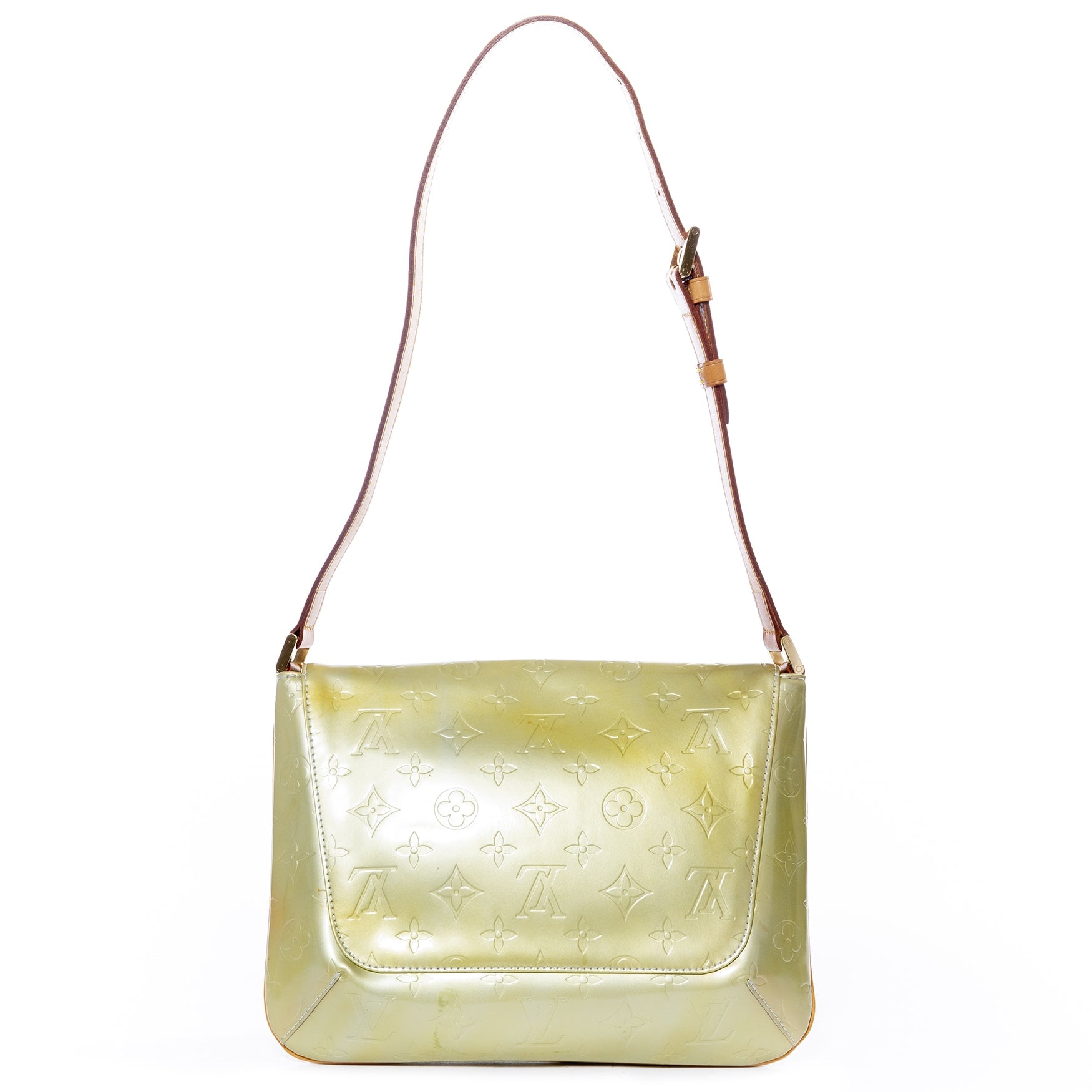 louis vuitton yellow monogram vernis thompson street bag now for sale at labellov vintage fashion webshop belgium
