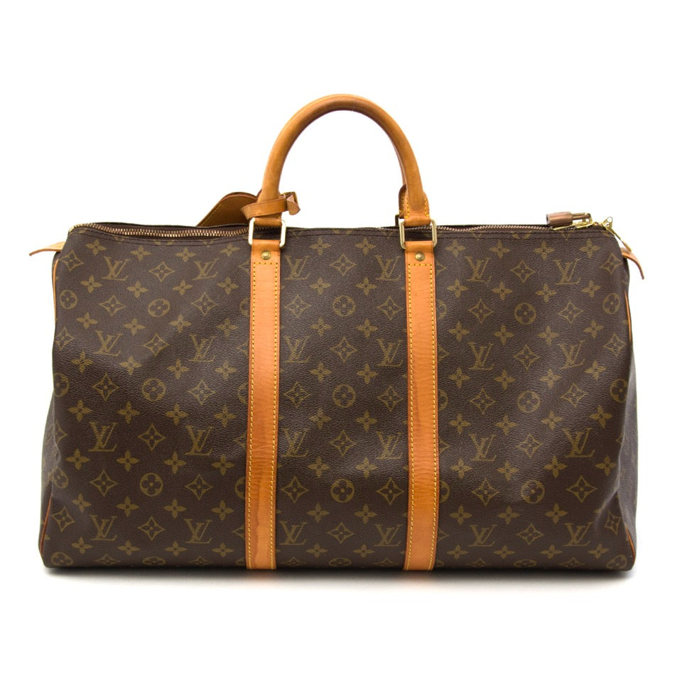 Louis Vuitton Monogram Keepall 50 buy safe online secondhand designer Louis Vuitton Monogram Keepall 50 best price. acheter en ligne pour le meilleur prix sac a main Louis Vuitton Monogram Keepall 50 vintage.