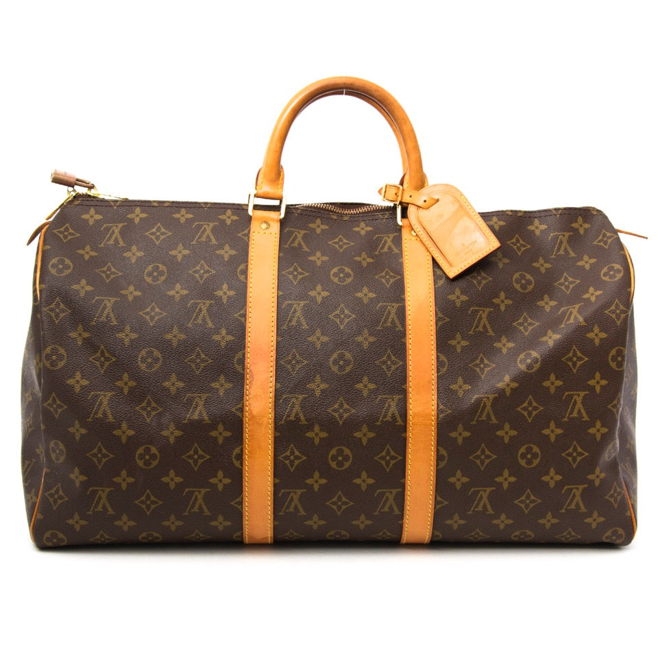Louis Vuitton Monogram Keepall 50 tweedehands aangeboden op luxe webshop europe antwerp labellov