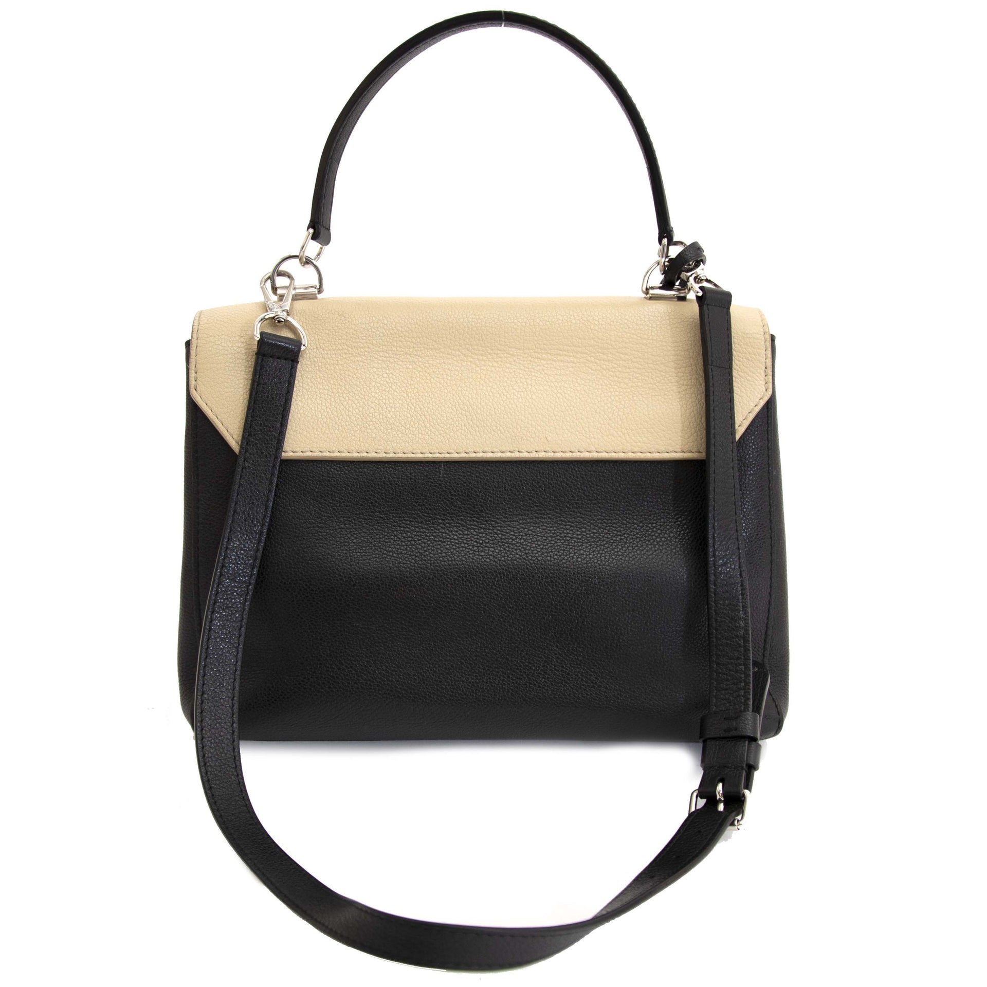 koop online jou tweedehands Louis Vuitton Bicolor Lockme Noir Vanille Shoulder Bag
