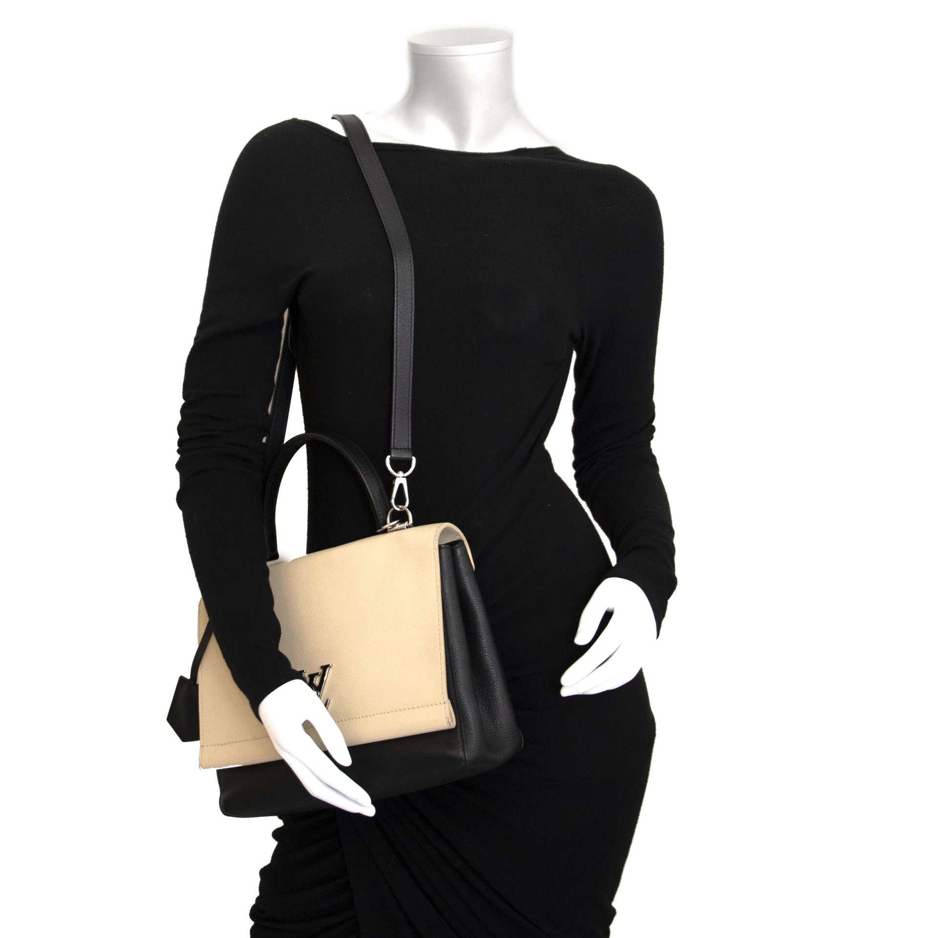 Louis Vuitton Bicolor Lockme Noir Vanille Shoulder Bag