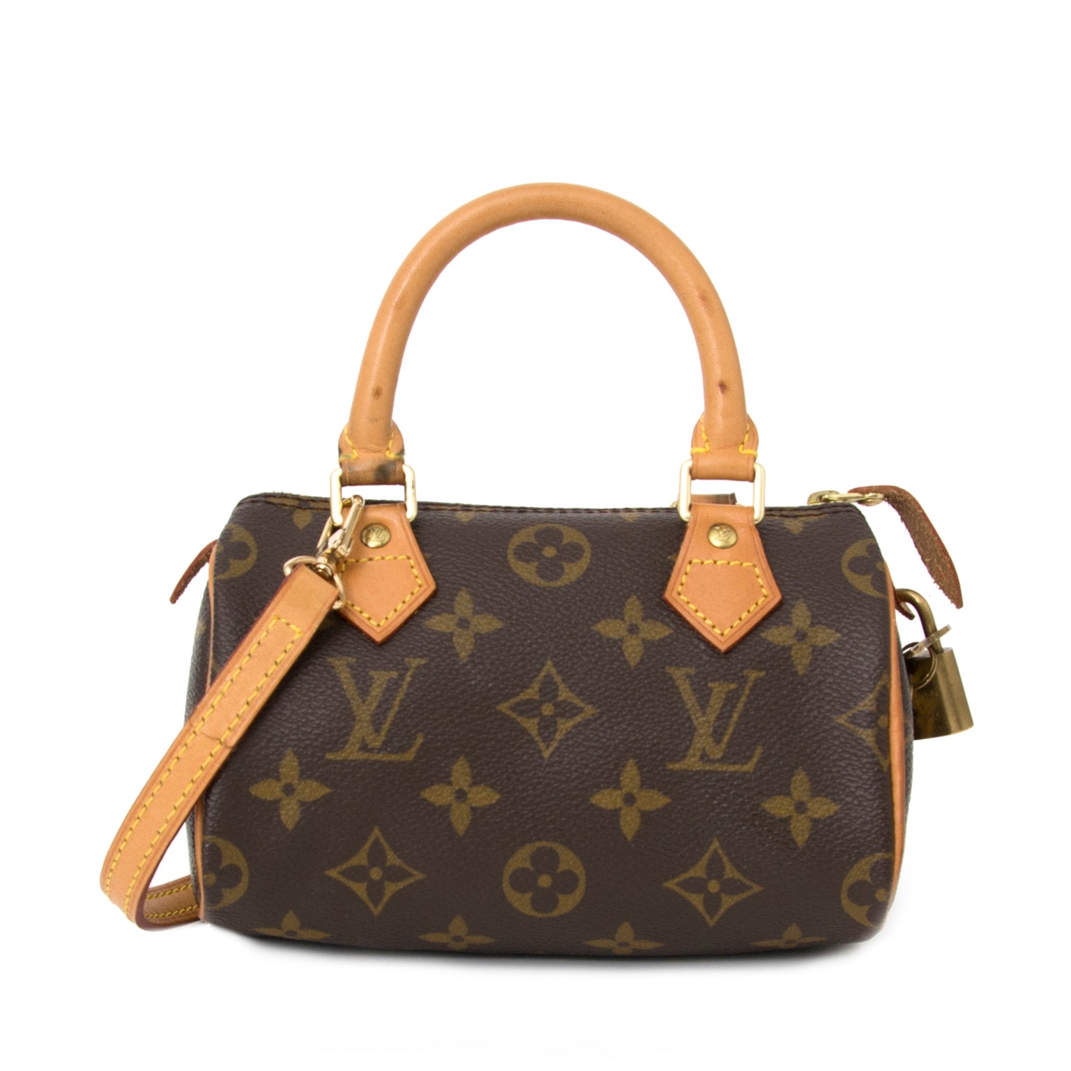 Authentieke Louis Vuitton Nano Speedy voor de juiste prijs bij LabelLOV vintage webshop. Veilig online winkelen. Luxe, vintage, mode. Antwerpen, België.