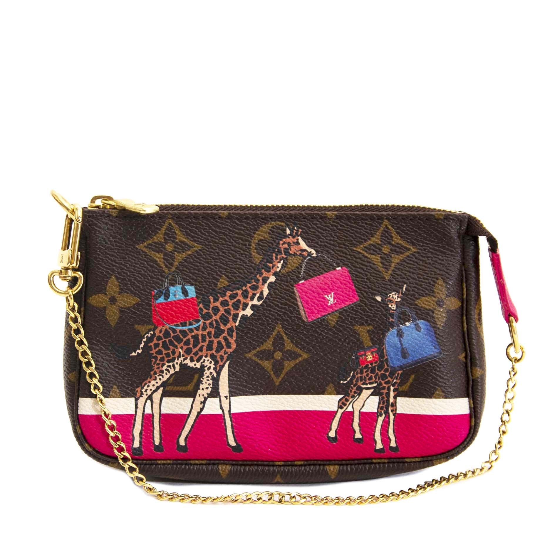 Louis Vuitton Mini Pochette Accessoire Giraffe Xmas Limited Edition for the best price at Labellov