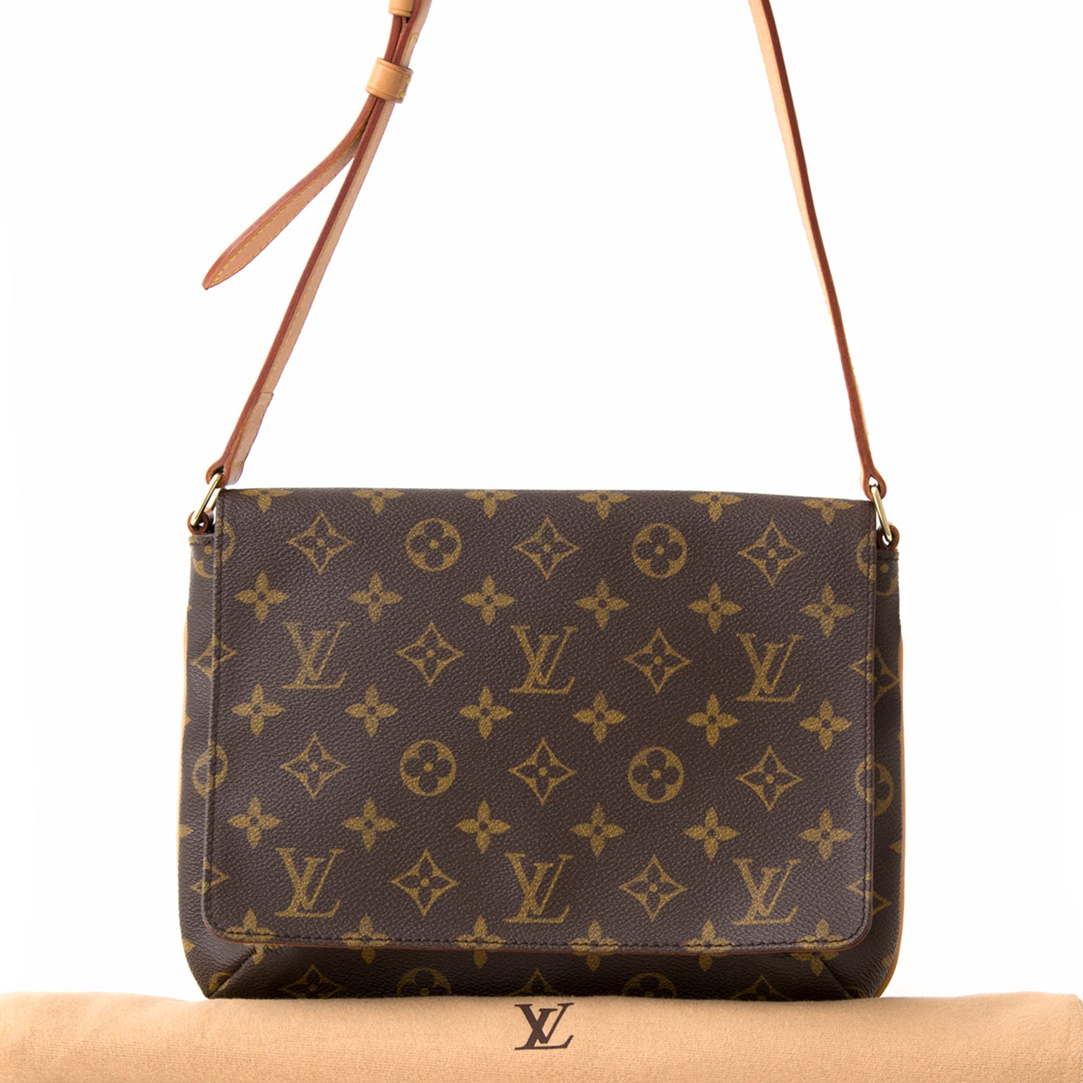 koop tweedehands 100% authentiek Louis Vuitton Monogram Musette Tango webshop labellov.com , antwerpen