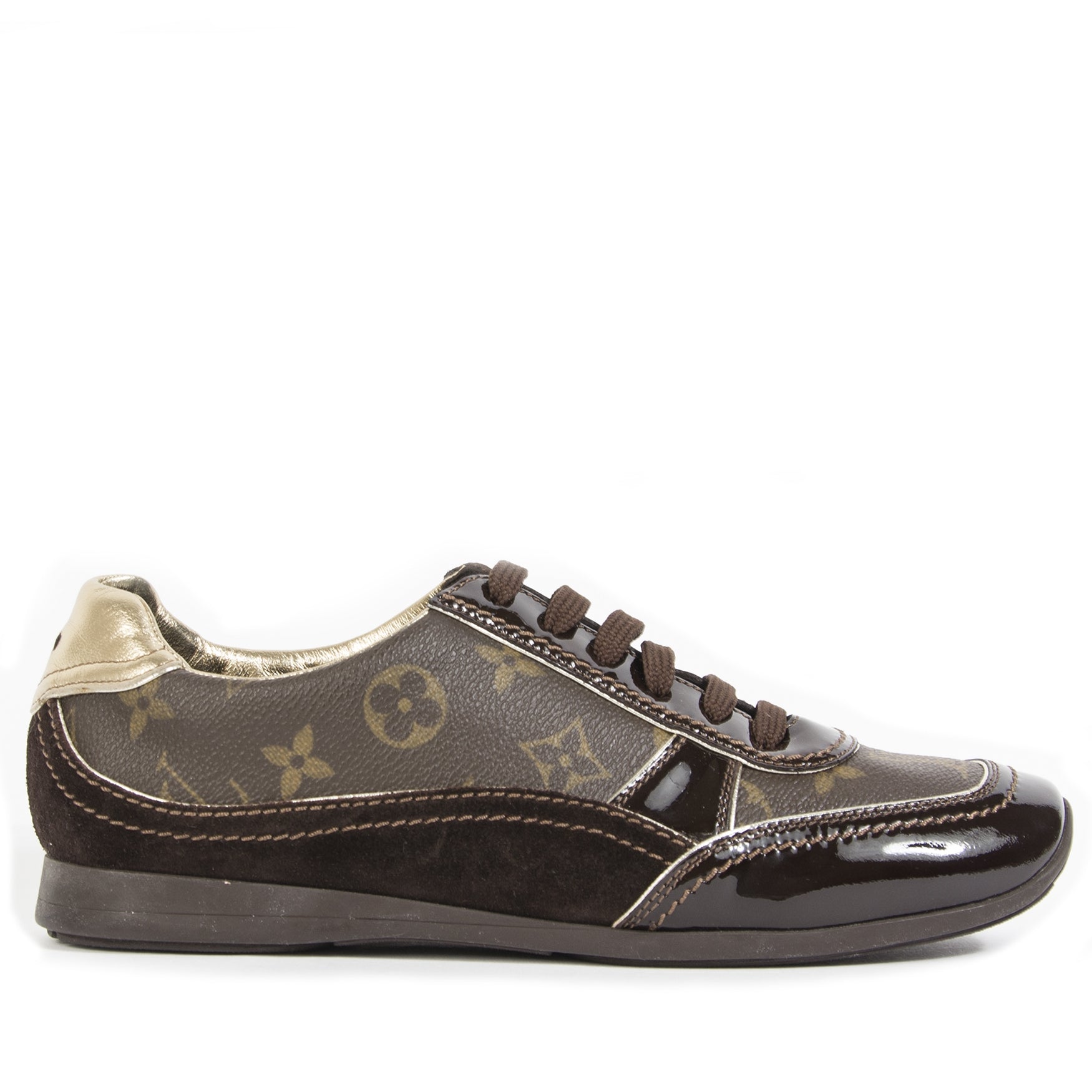 Louis Vuitton Monogram and Patent Leather Globe Trotter Sneakers