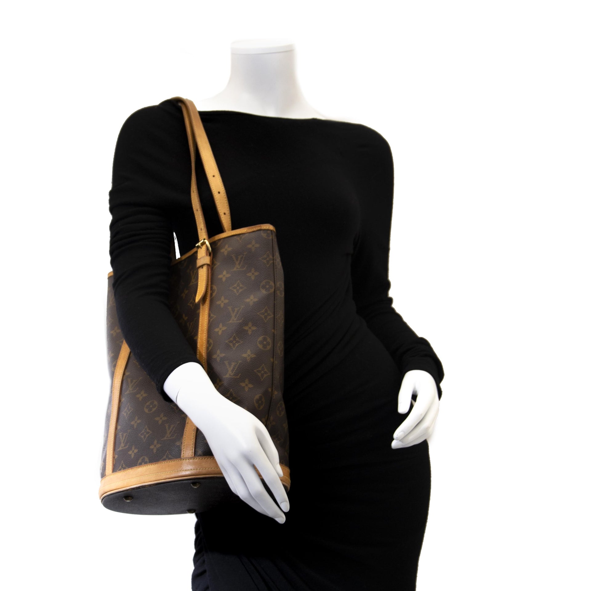 Authentieke tweedehands vintage Louis Vuitton Bucket Tote Bag koop online webshop LabelLOV