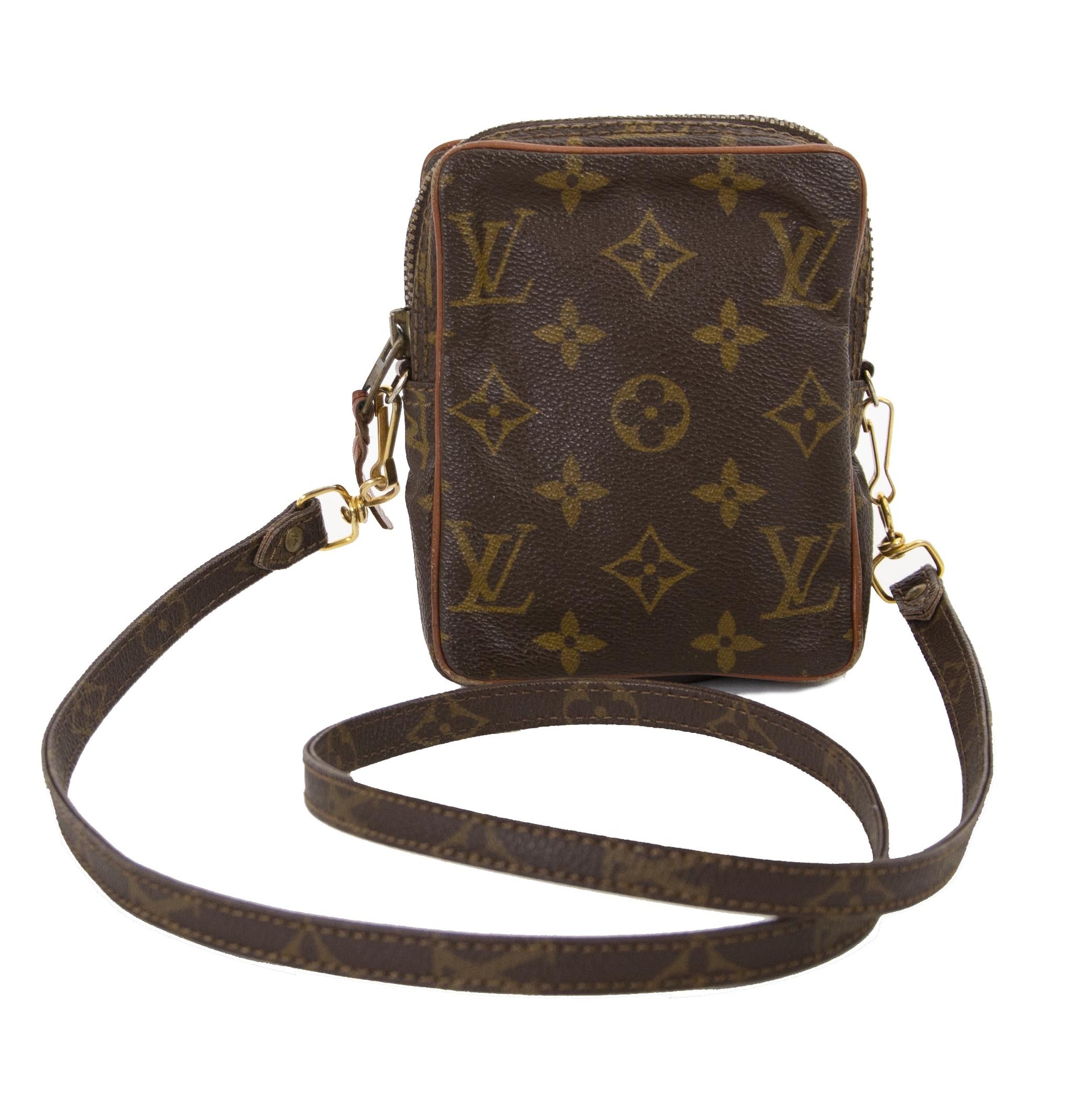 Louis Vuitton Monogram Canvas Mini Danube Pochette Cross Body Bag now for sale at labellov vintage fashion webshop belgium