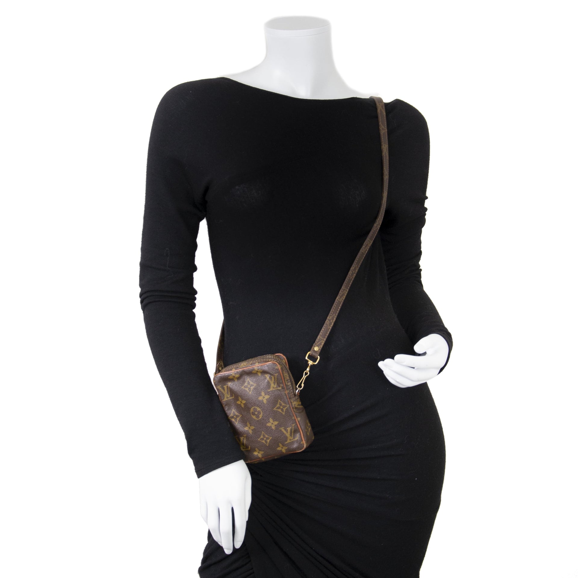 Louis Vuitton Monogram Canvas Mini Danube Pochette Cross Body Bag now for sale at labellov vintage fashion webshop belgium