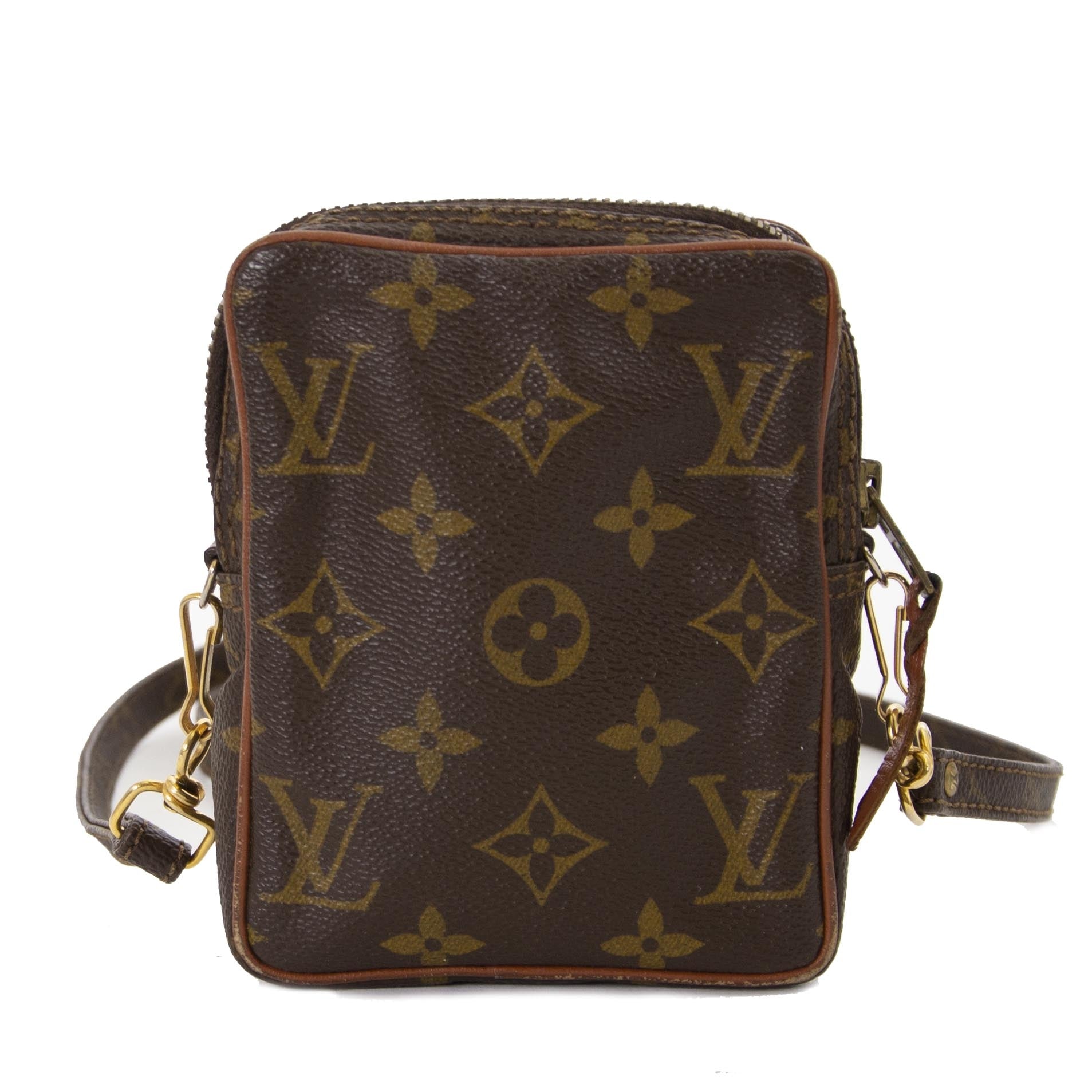 Louis Vuitton Monogram Canvas Mini Danube Pochette Cross Body Bag now for sale at labellov vintage fashion webshop belgium