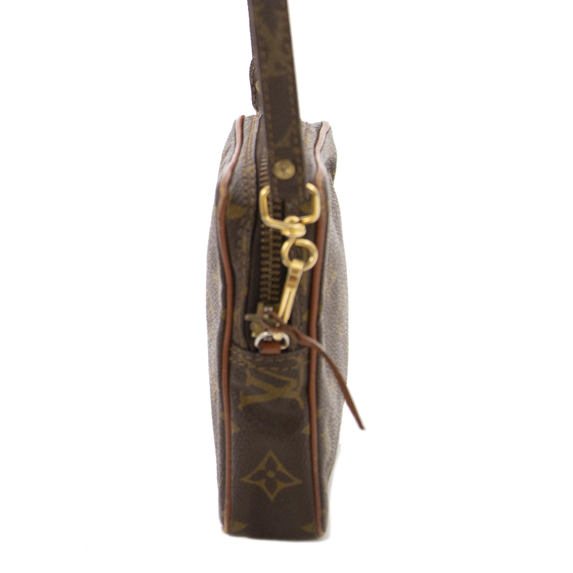 Louis Vuitton Monogram Canvas Mini Danube Pochette Cross Body Bag now for sale at labellov vintage fashion webshop belgium