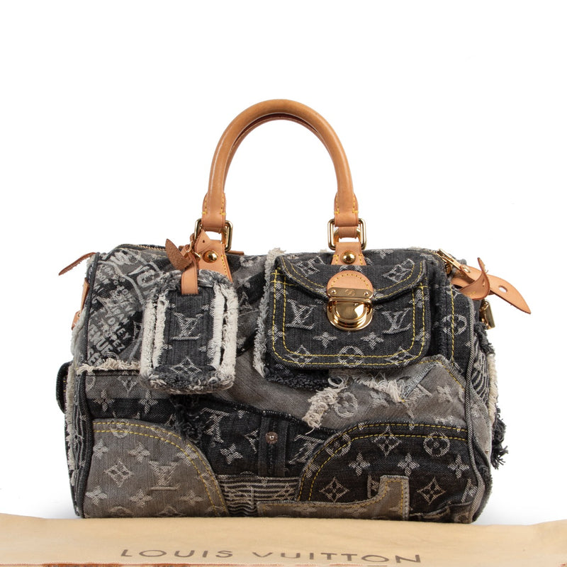 Original Louis Vuitton Grey Monogram Top handle in very good condition for sale on Labellov vintage site for 2nd hand designers