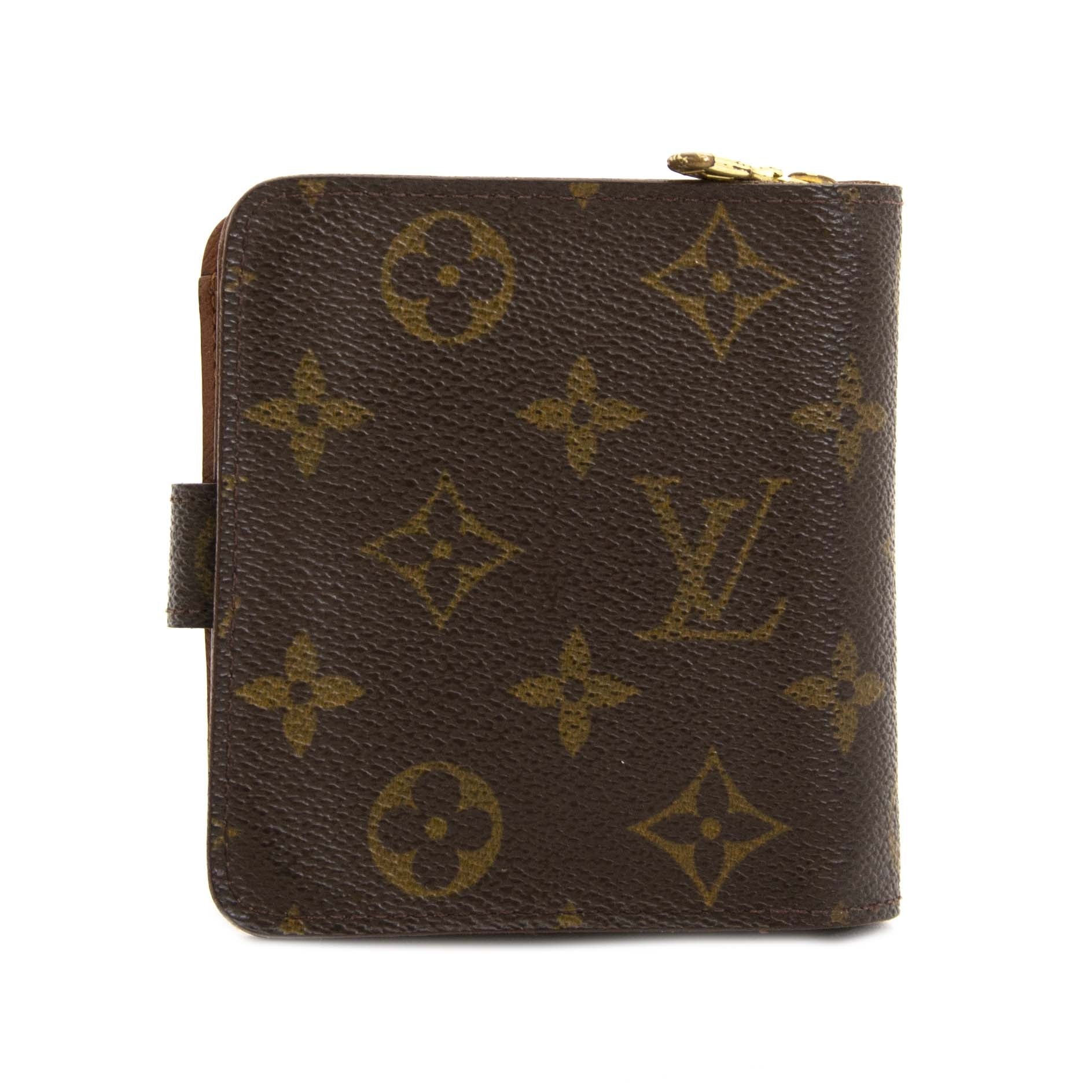 louis vuitton monogram compact zip portefeuille à vendre à labellov vintage webshop de mode belgique