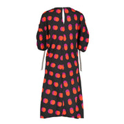 Louis Vuitton 2015 Polka Dot Black Silk Dress - Size 38
